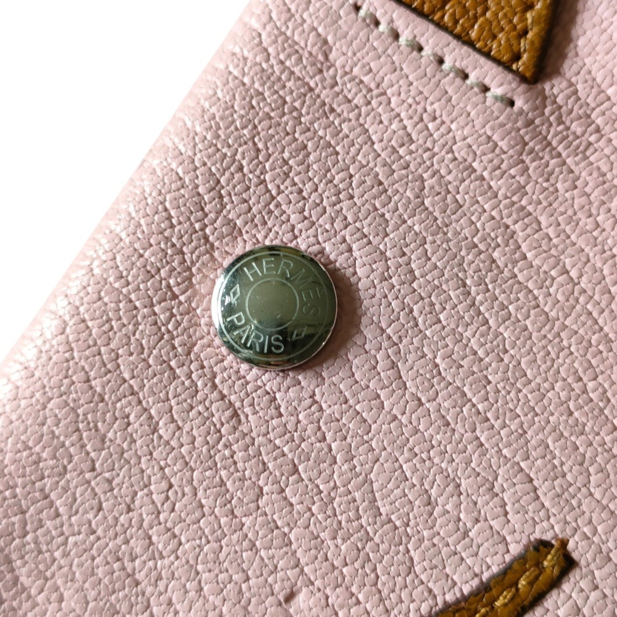 Hermes Kara Rose Sakura Chevre Leather Coin Purse/Coin Case (Pre-Owned)