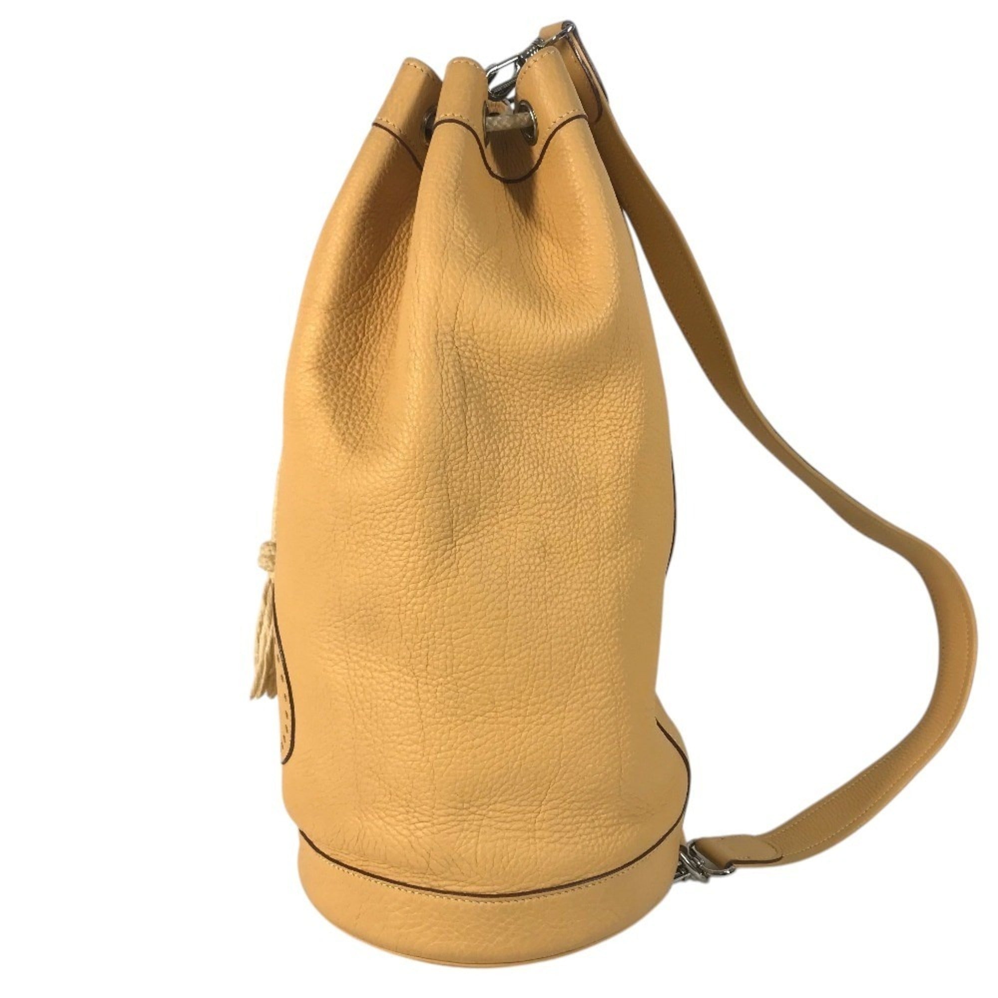 Hermes Beige Yellow Taurillon Clemence Leather Shoulder Bag (Pre-Owned)