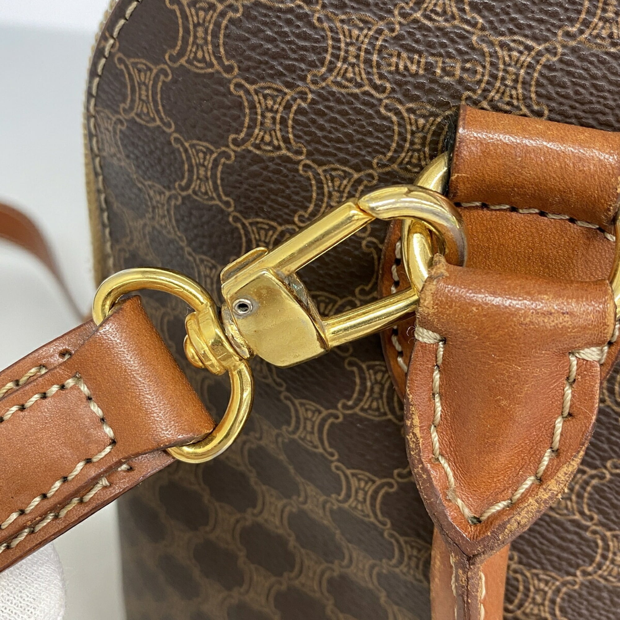 Celine Brown Pvc Handbag (Pre-Owned)