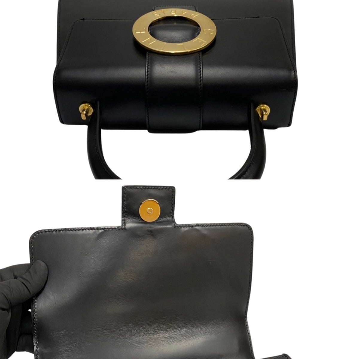 Celine Black Leather Handbag Shoulder Bag (Pre-Owned)