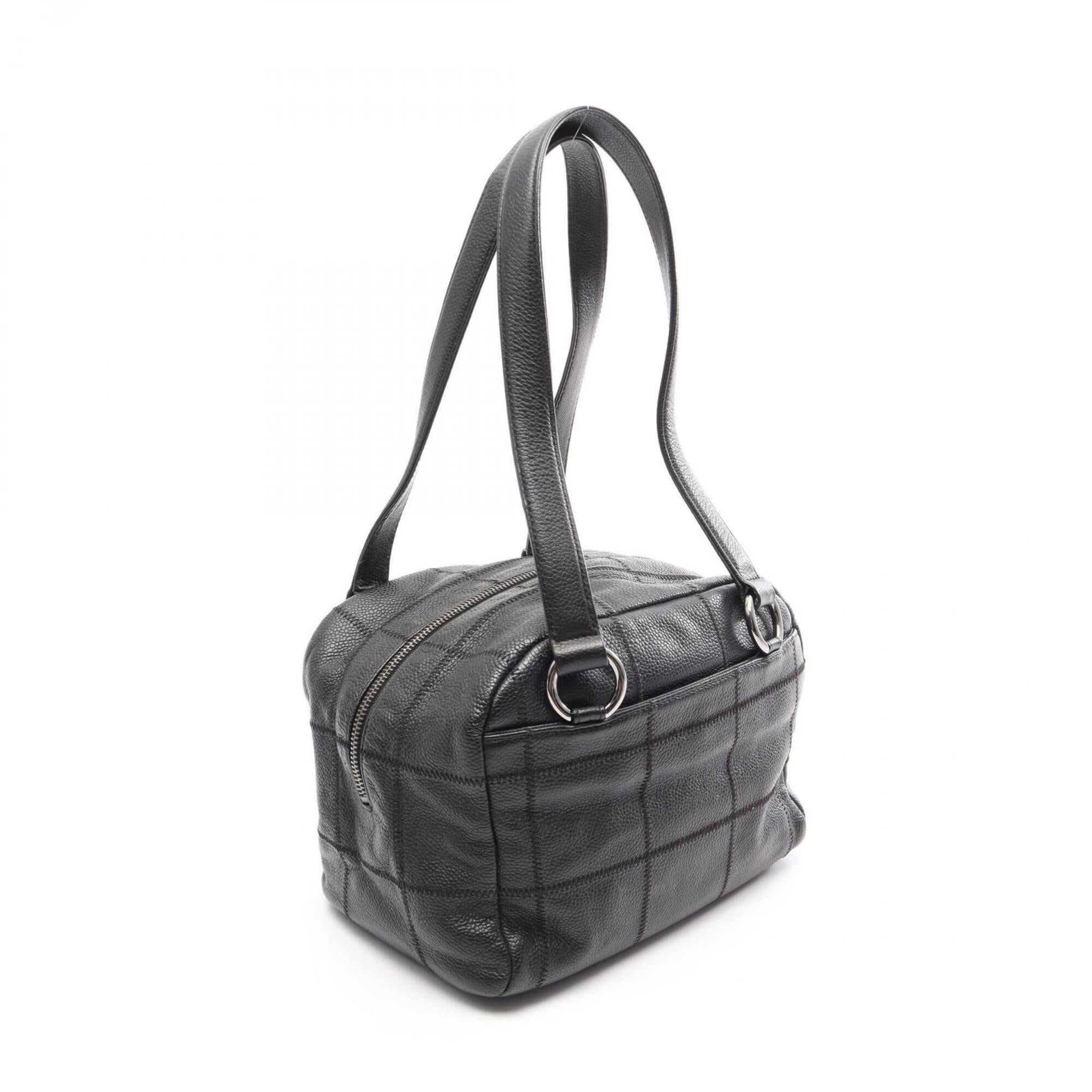 Chanel Black Grained Calfskin Handbag Tote Bag (Pre-Owned)