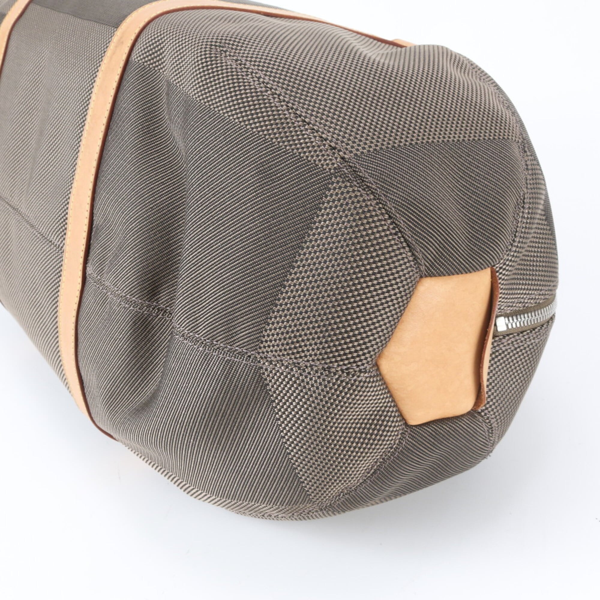 Louis Vuitton Beige Brown Damier Canvas Leather Canvas Handbag (Pre-Owned)