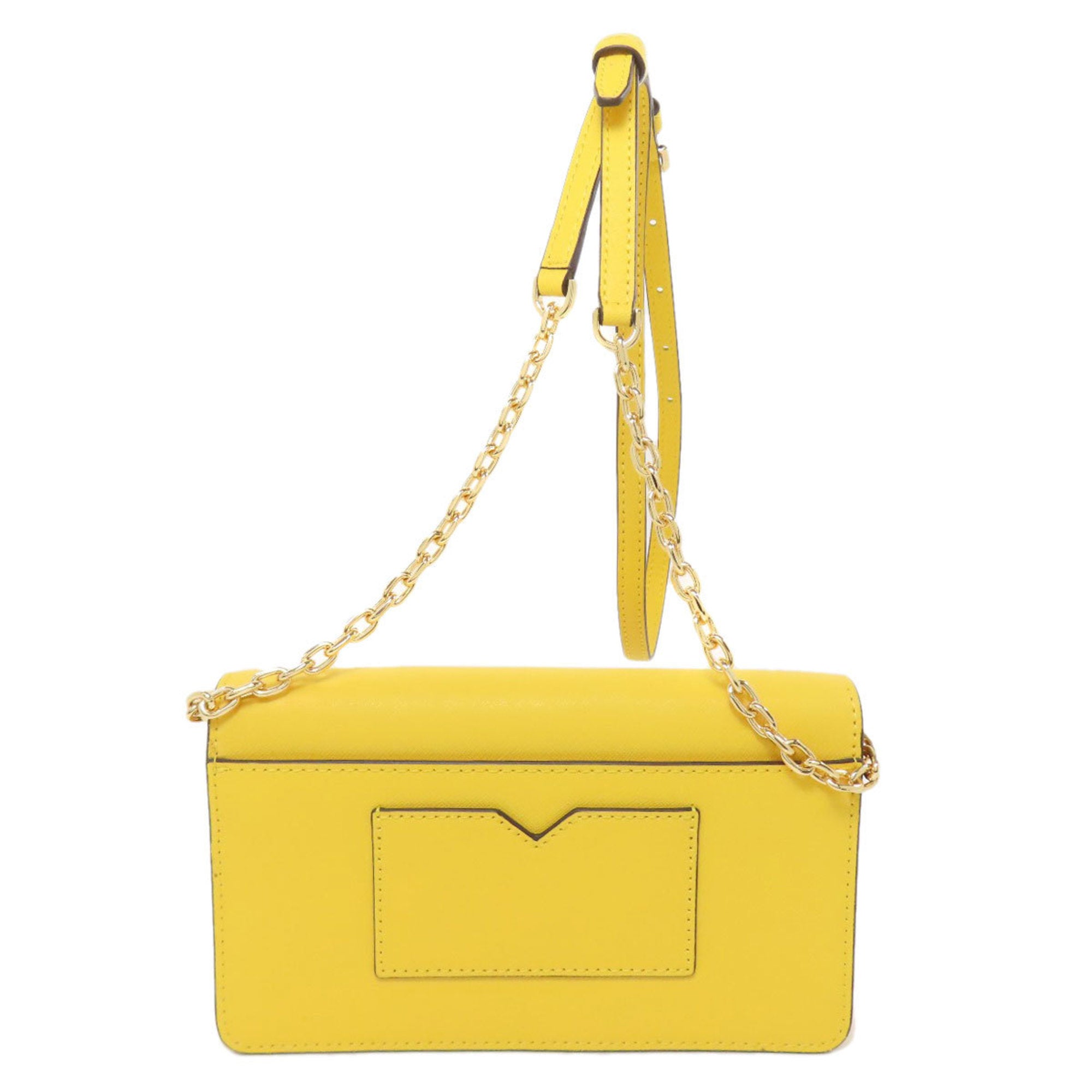 Michael Kors Yellow Leather Chain/Shoulder Wallet (Pre-Owned)
