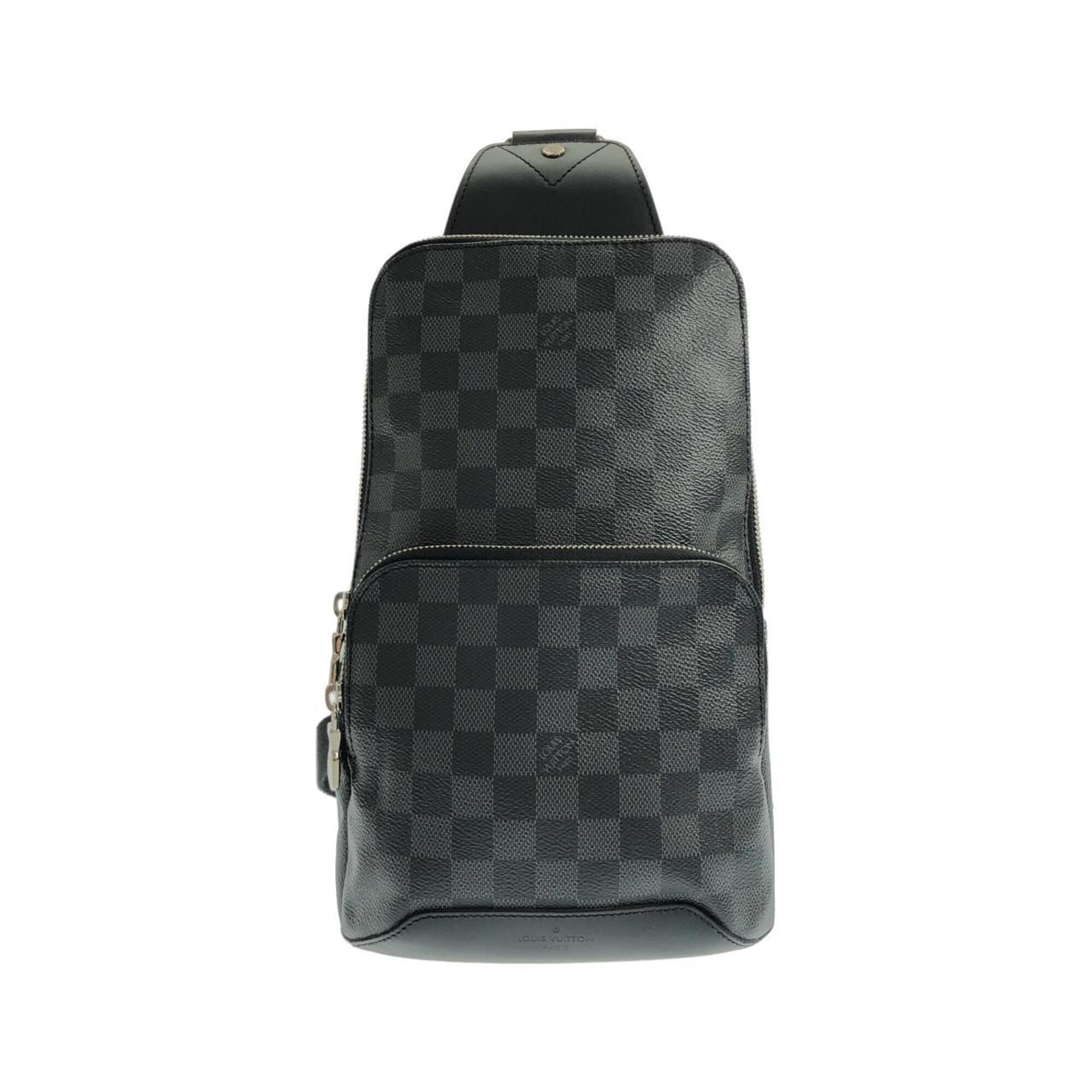 Louis Vuitton Dark Gray Graphite Coated Canvas Shoulder Bag (Pre-Owned)