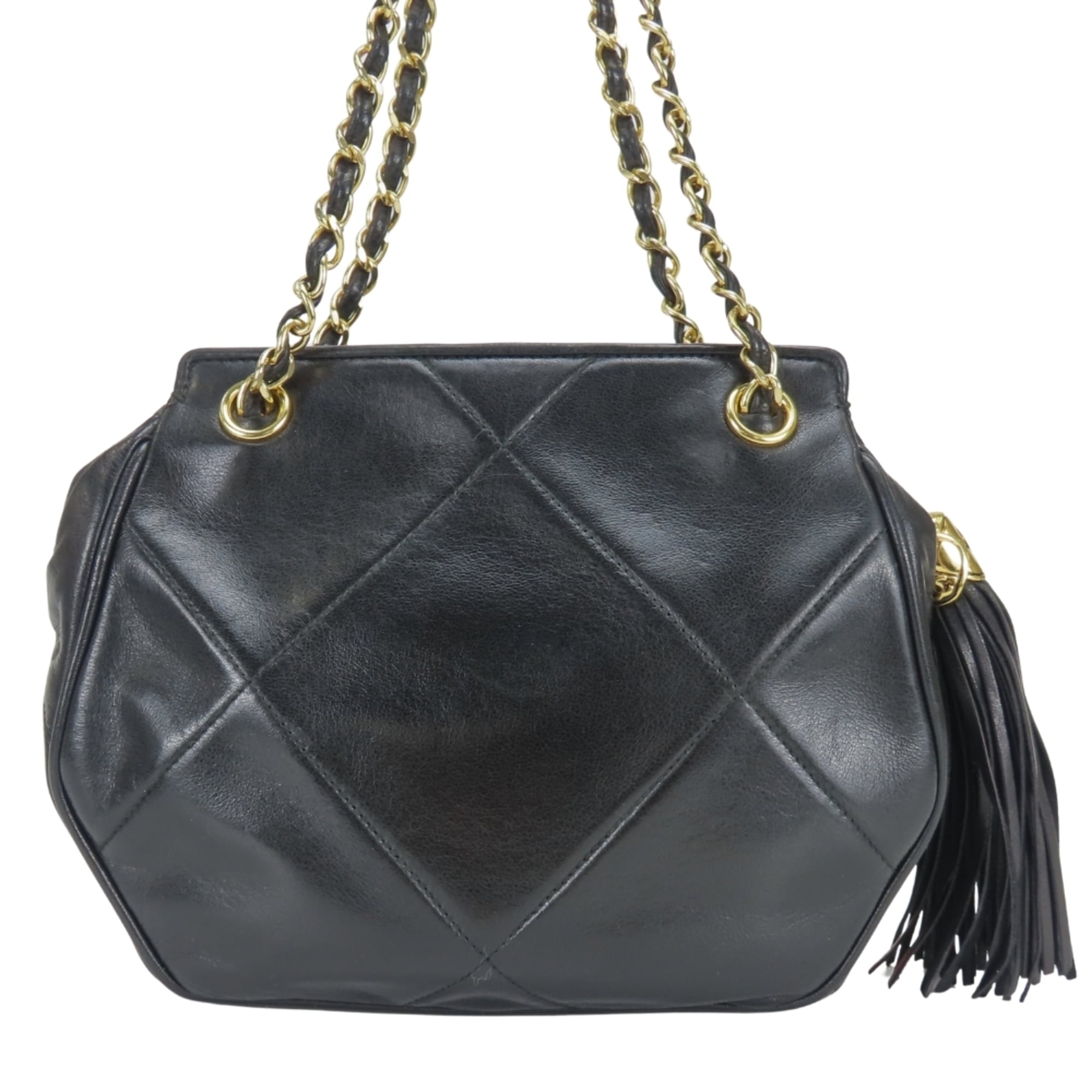 Chanel Black Leather Shoulder Bag (Pre-Owned)