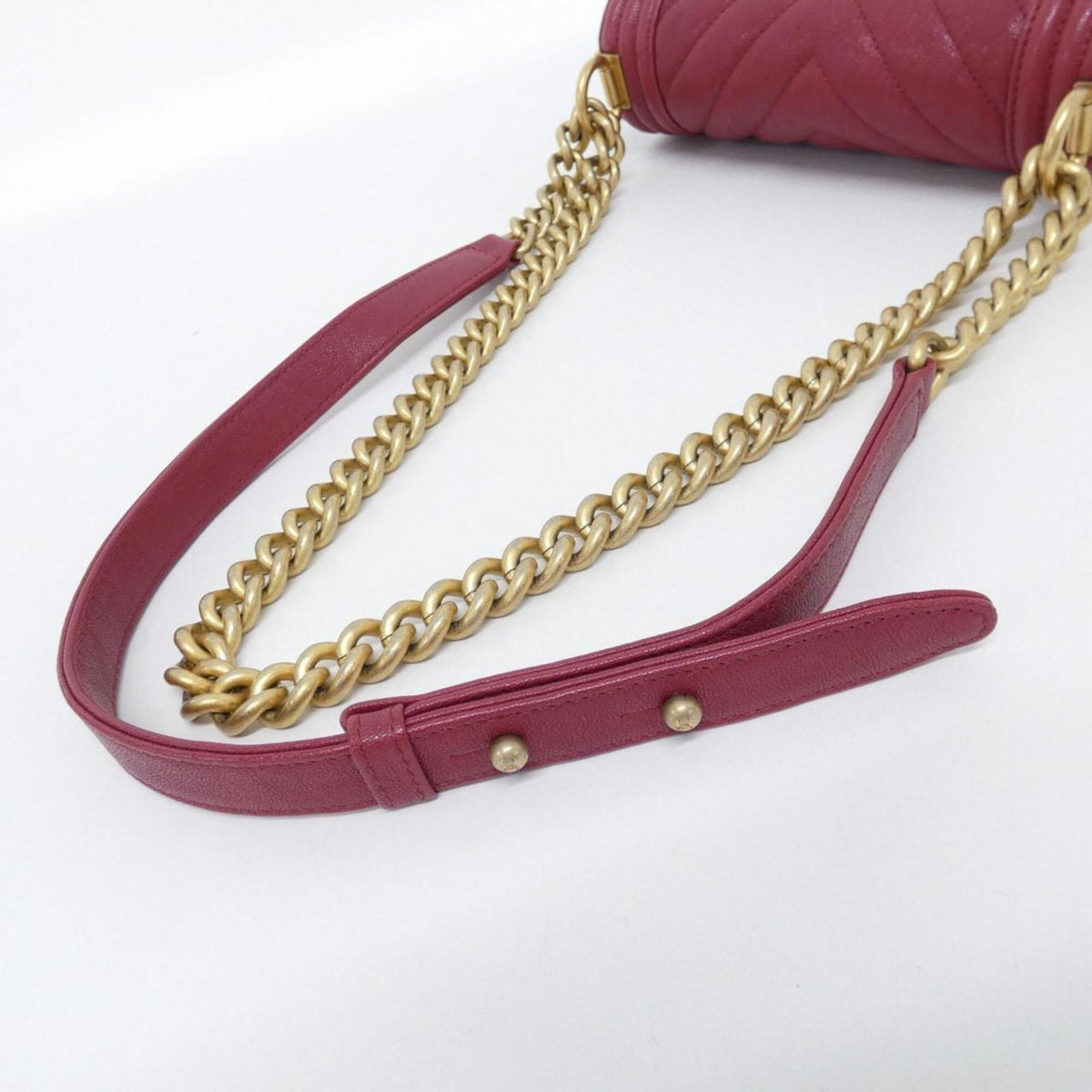 Chanel Bordeaux Grained Calfskin Shoulder Bag (Pre-Owned)