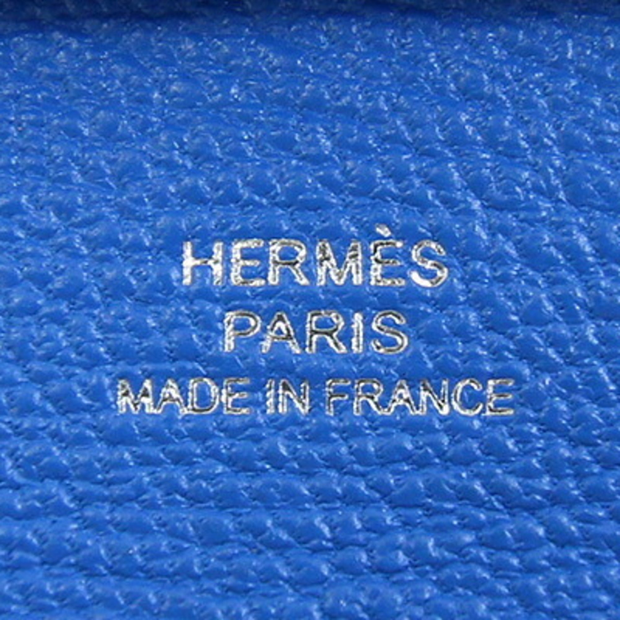 Hermes Ardoise Blue Hydra Chevre Leather Coin Purse/Coin Case (Pre-Owned)