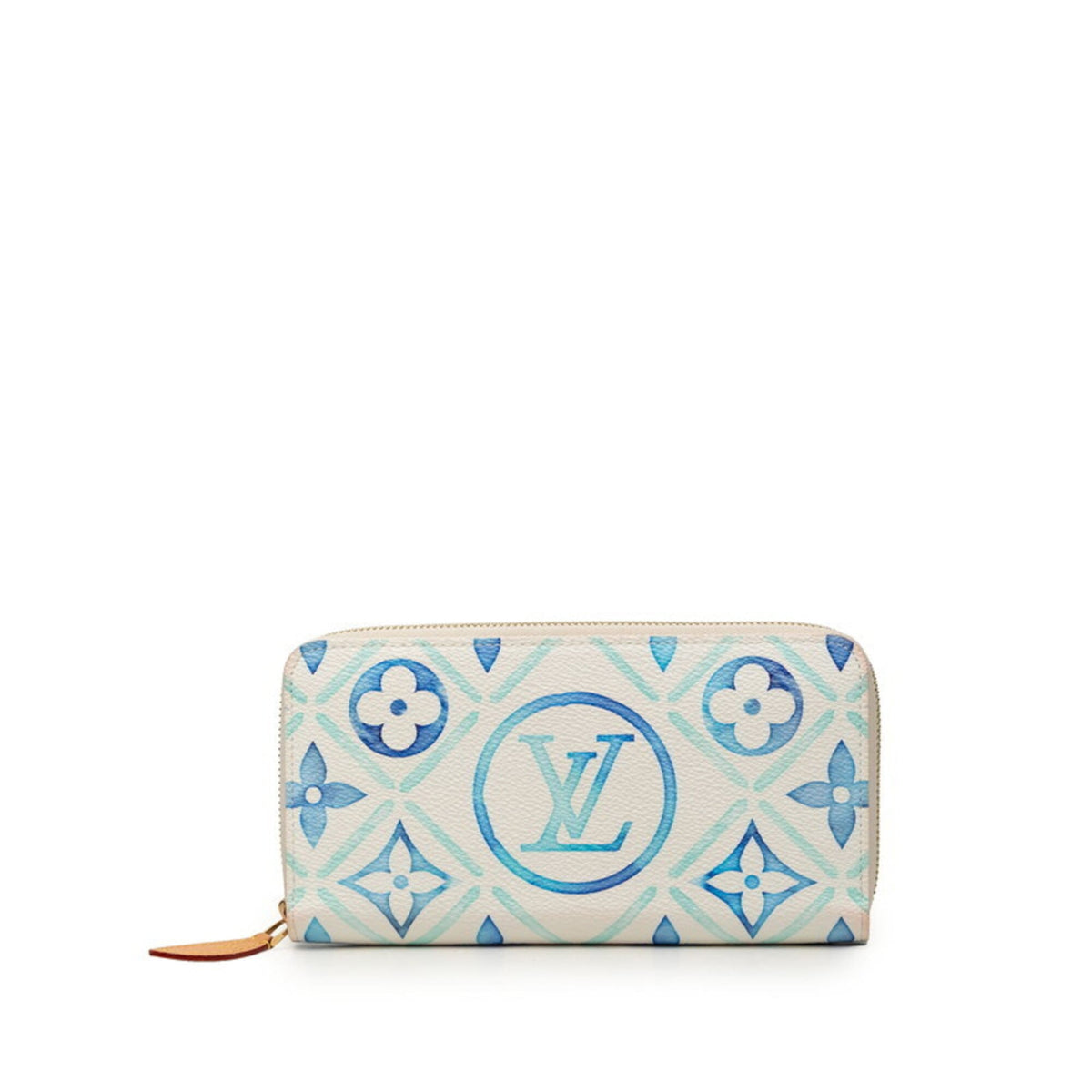 Louis Vuitton Blue White Pvc Leather Long Wallet (Bi-Fold) (Pre-Owned)
