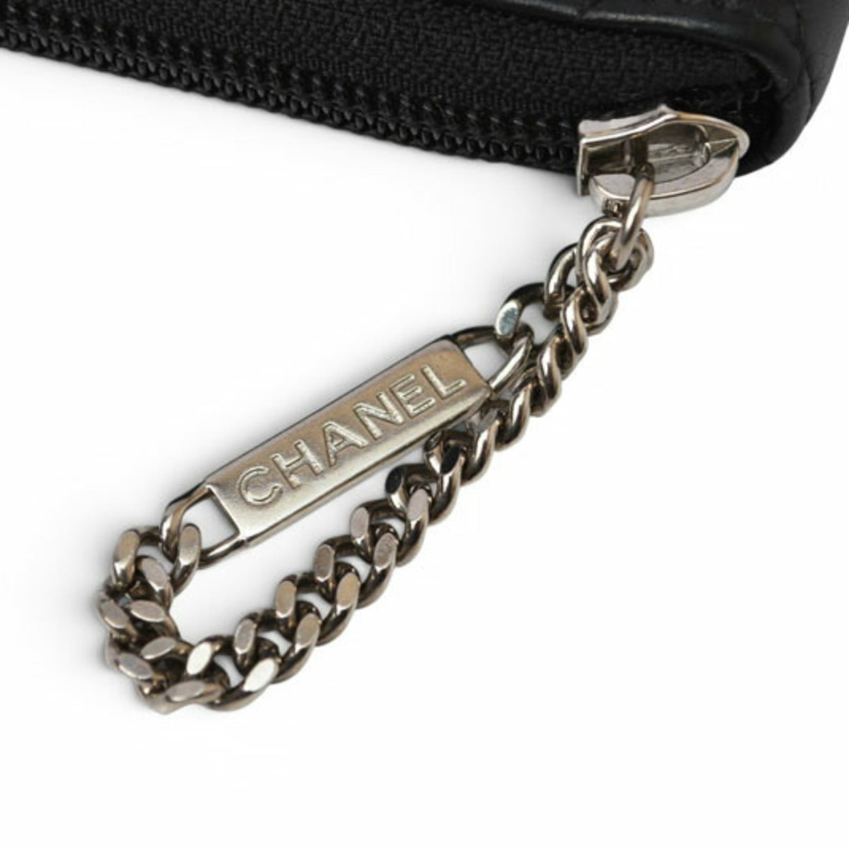 Chanel Black Leather Long Wallet (Bi-Fold) (Pre-Owned)