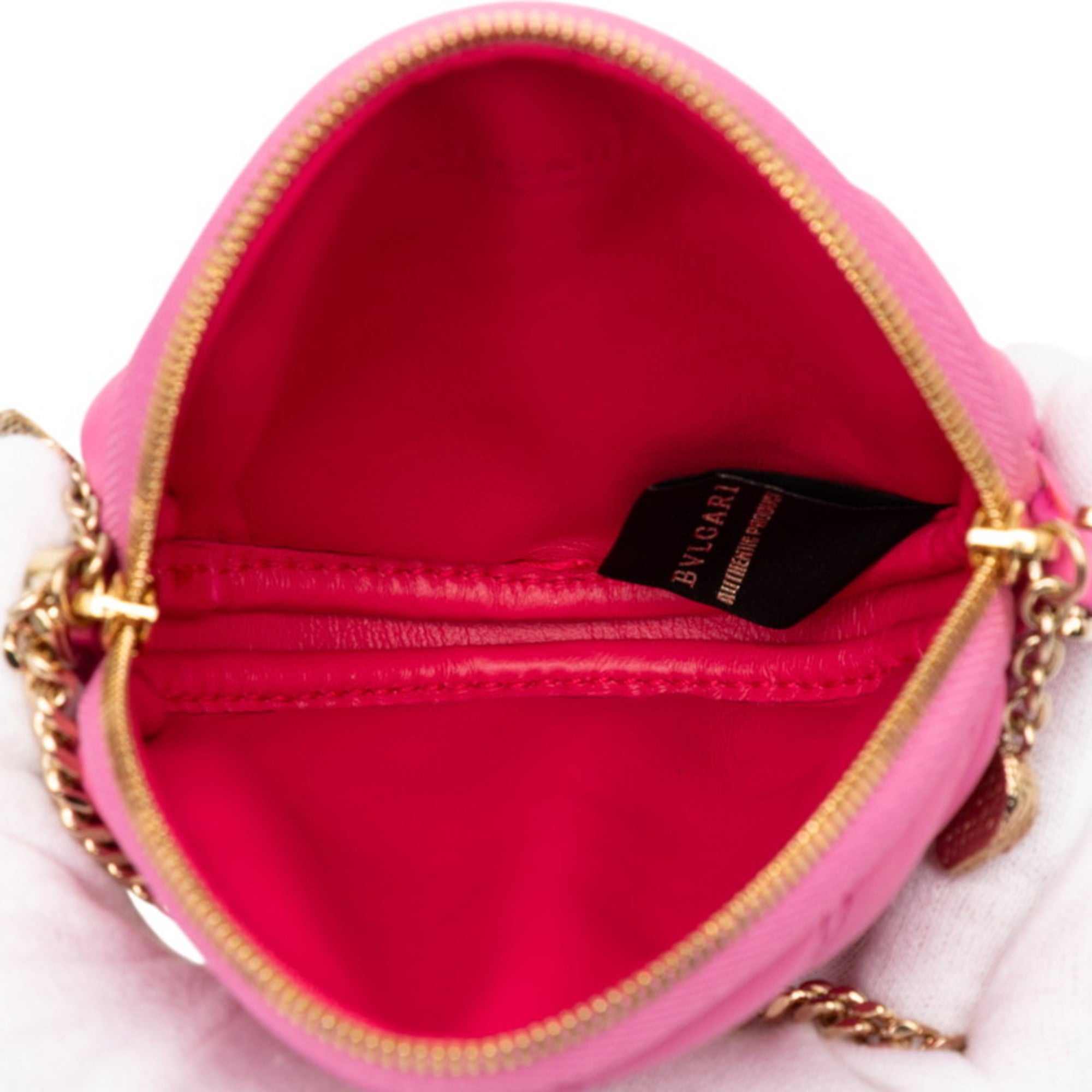 Bvlgari Pink Leather Pochette Shoulder Bag (Pre-Owned)