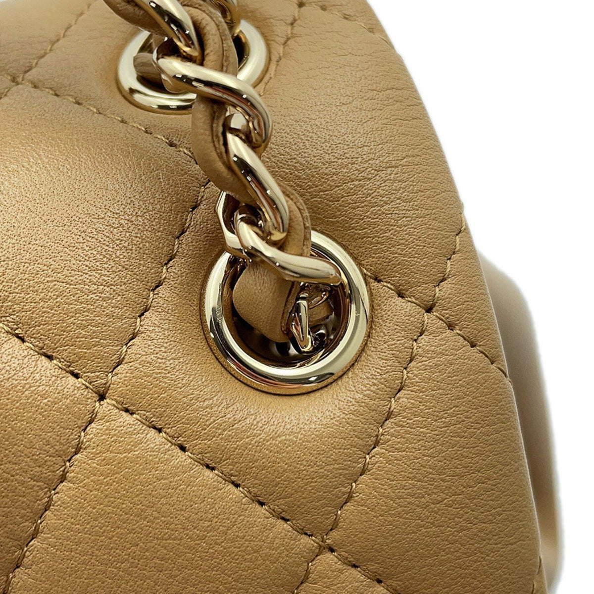 Chanel Matelasse Beige Leather Backpack (Pre-Owned)