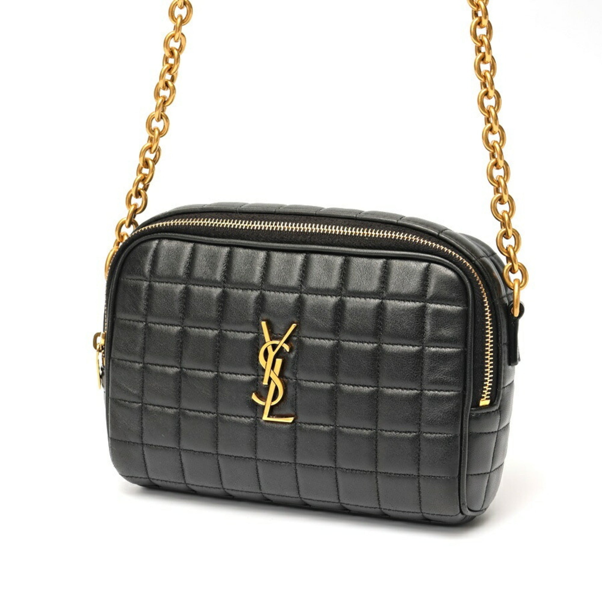 Saint Laurent Black Leather Shoulder Bag (Pre-Owned)