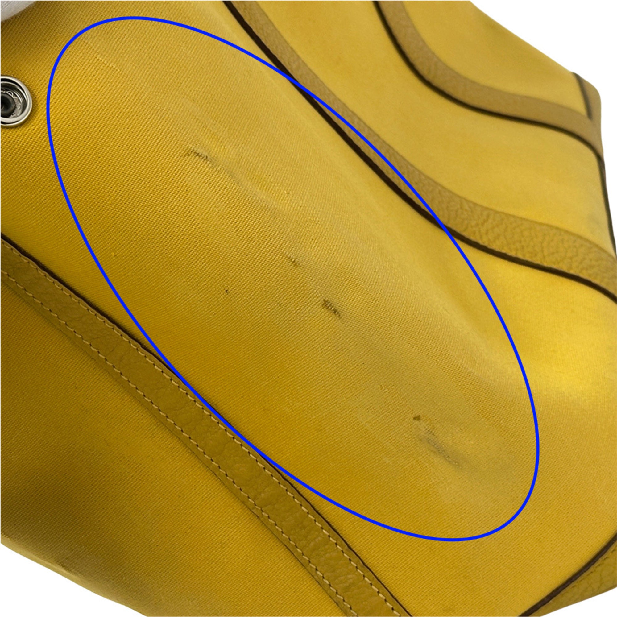 Hermes Yellow Toile Officier Tote Bag (Pre-Owned)