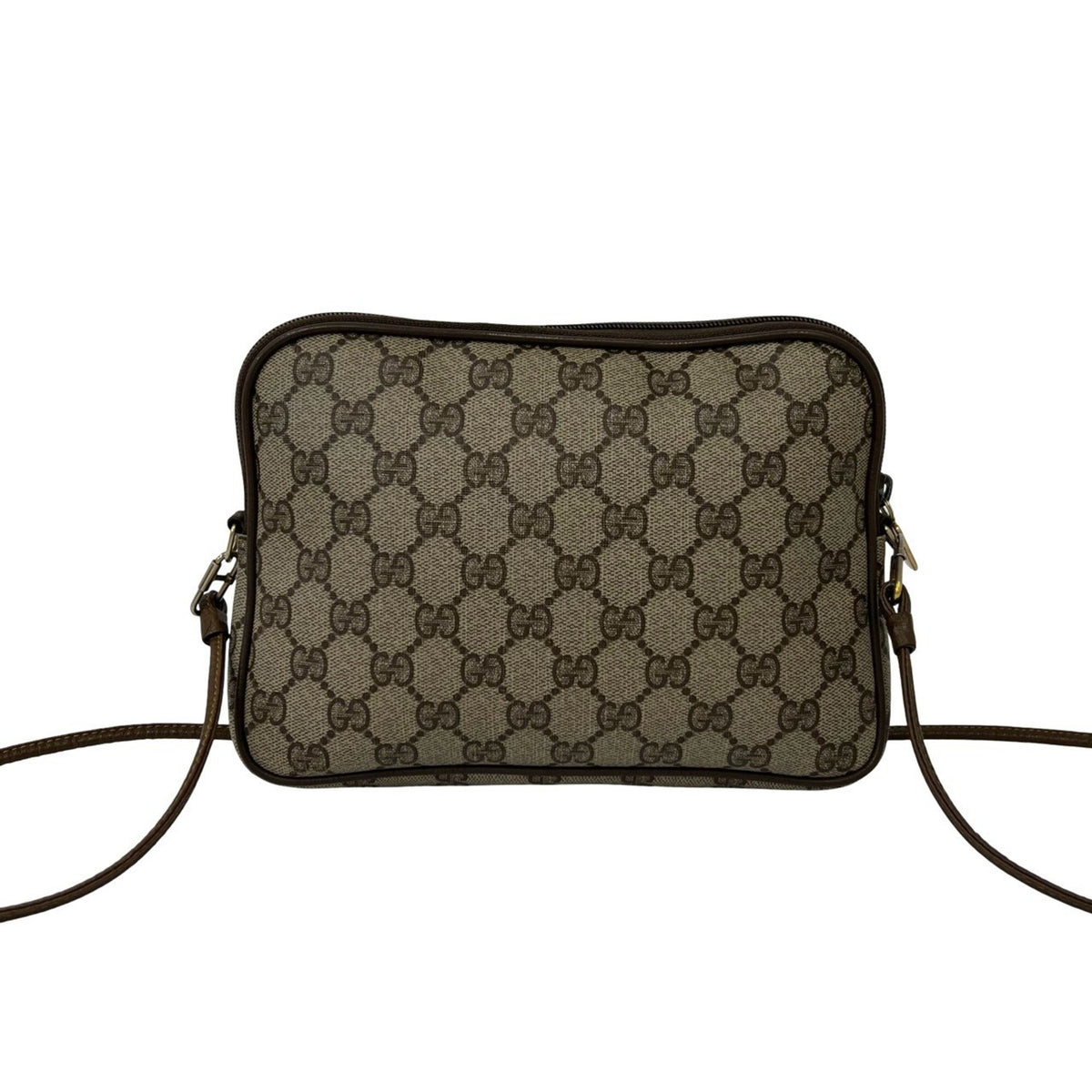 Gucci Brown Leather Pvc Pochette Shoulder Bag (Pre-Owned)