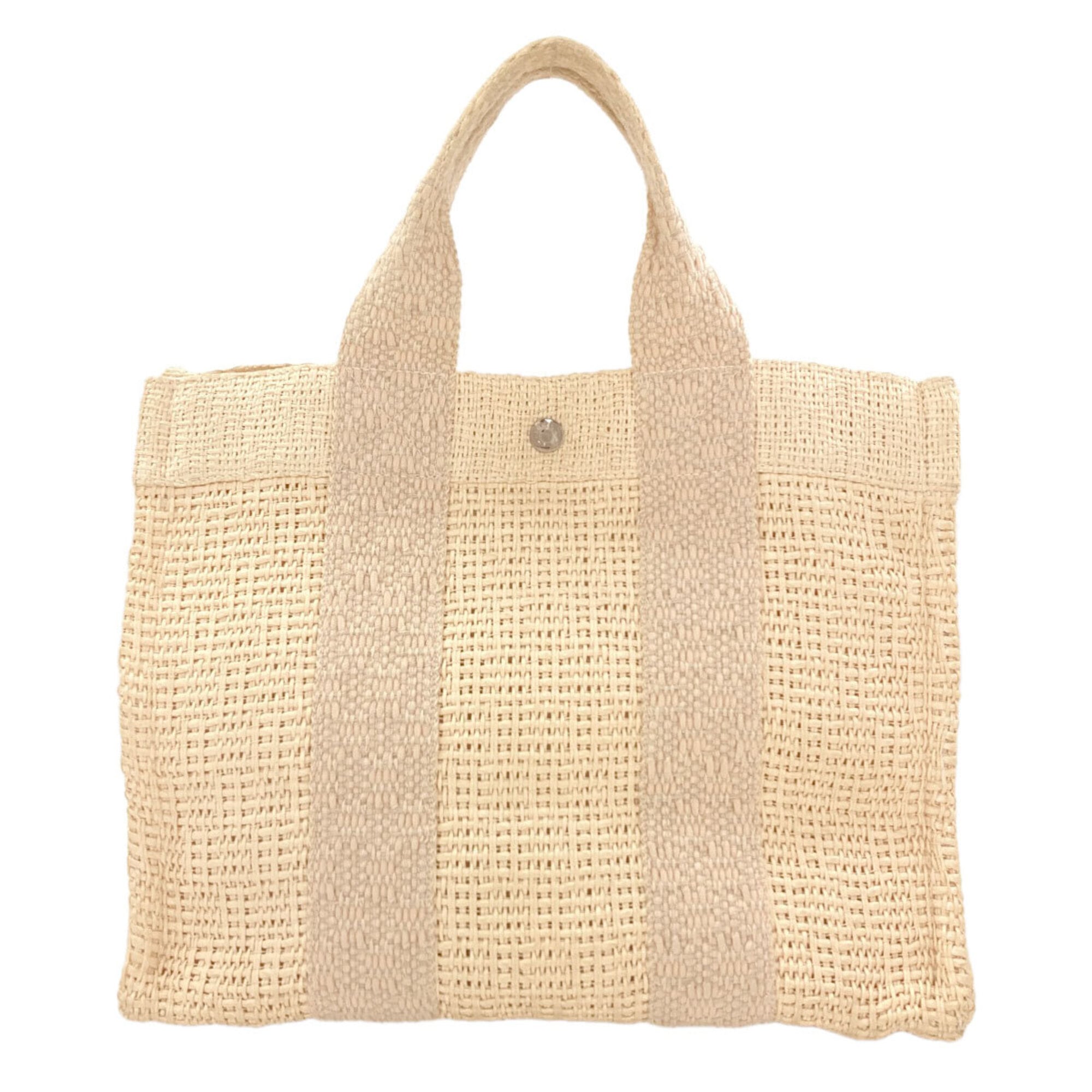 Hermes Beige Straw Tote Bag (Pre-Owned)