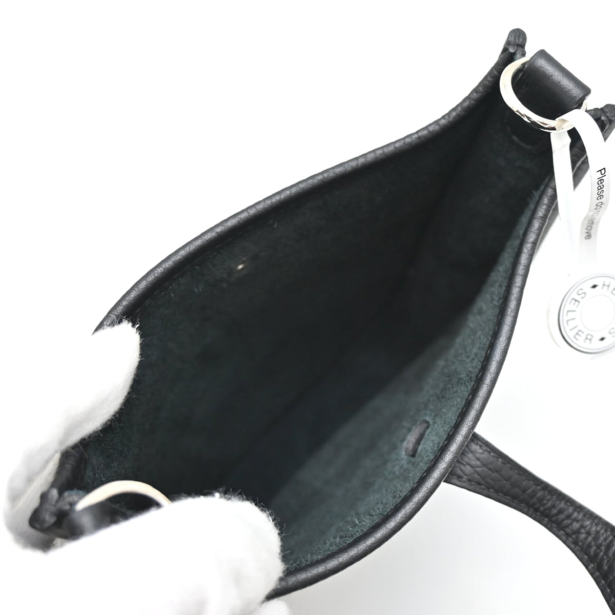 Hermes Noir Taurillon Clemence Leather Shoulder Bag (Pre-Owned)