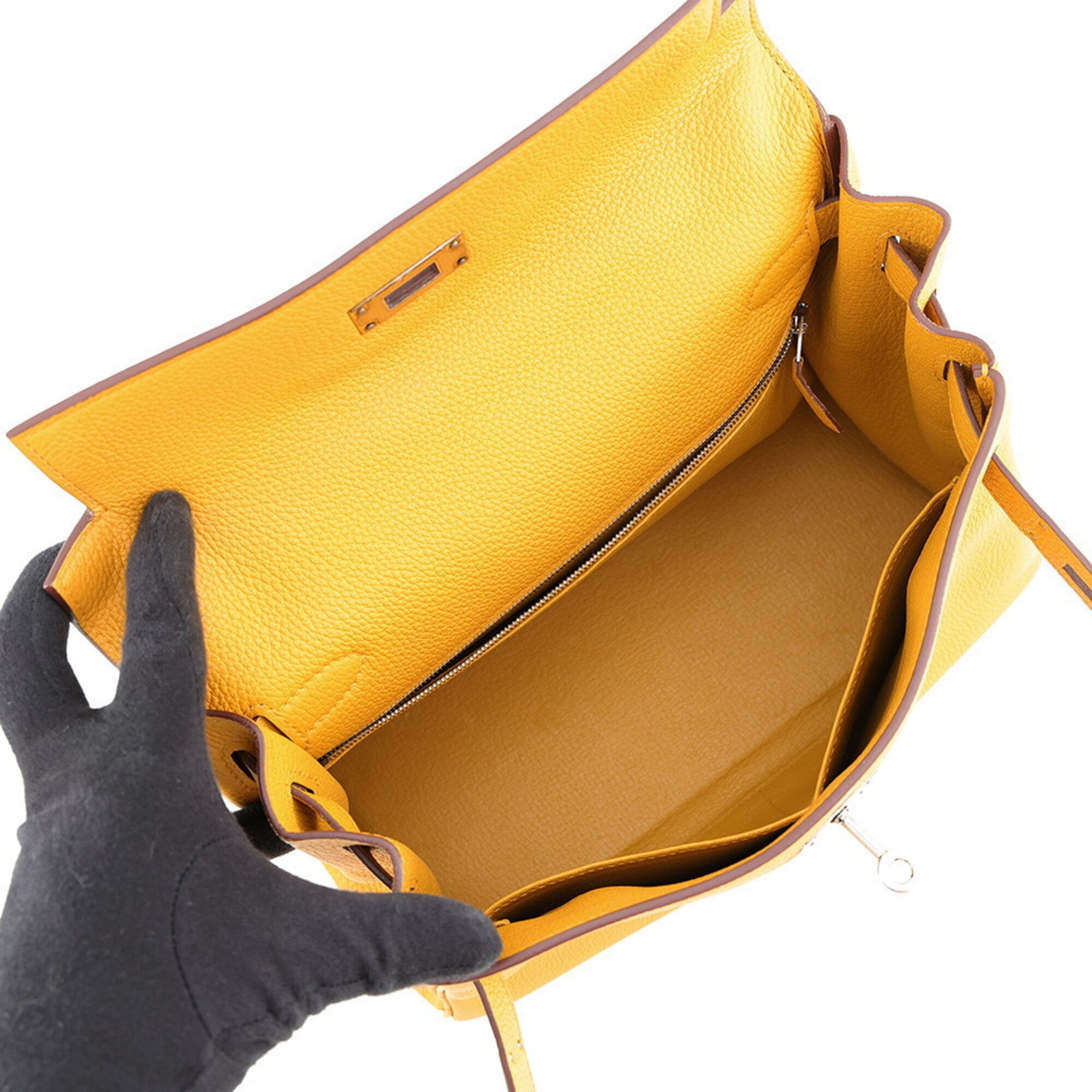 Hermes Yellow Togo Leather Handbag (Pre-Owned)