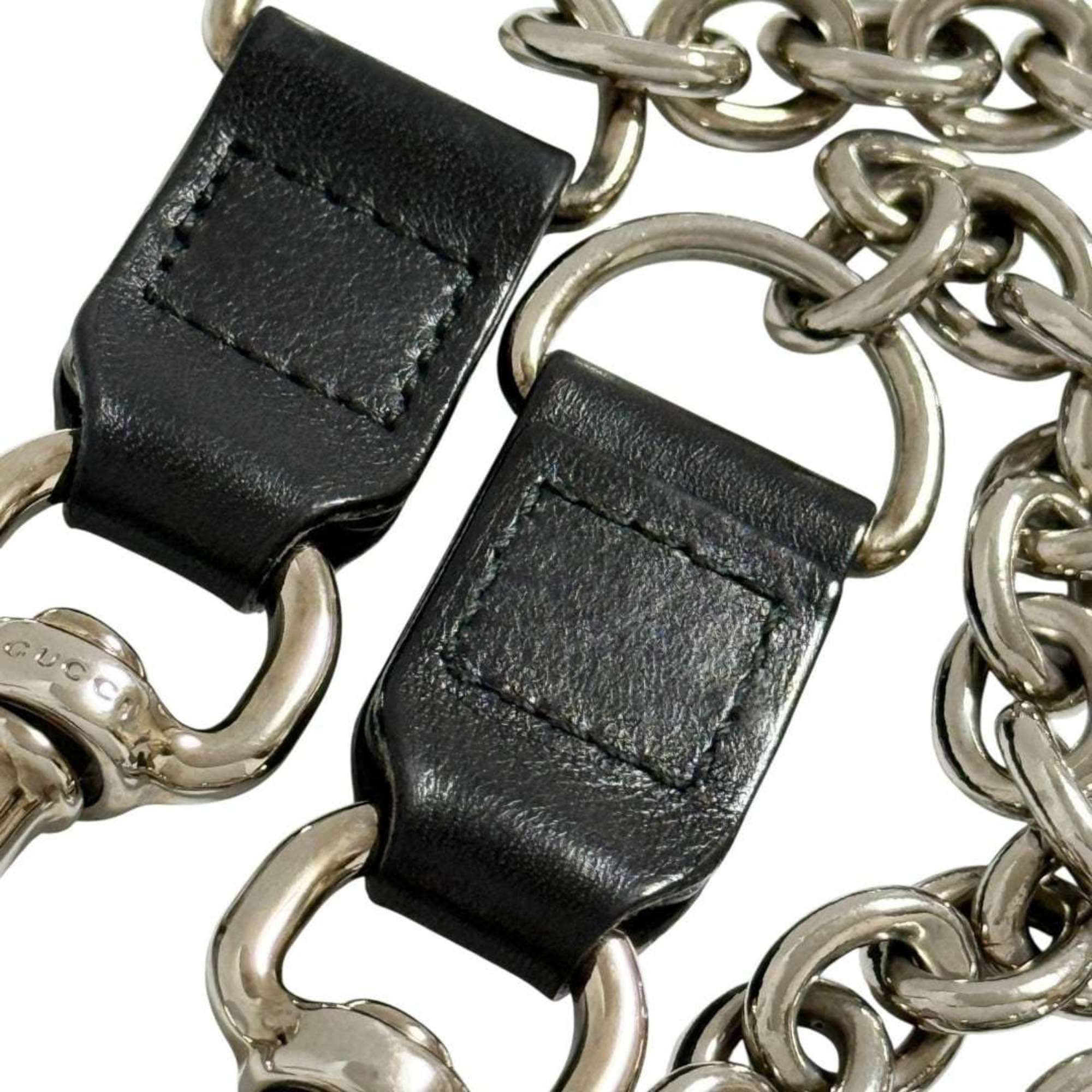 Gucci Leather Metal Chain/Shoulder Wallet (Pre-Owned)