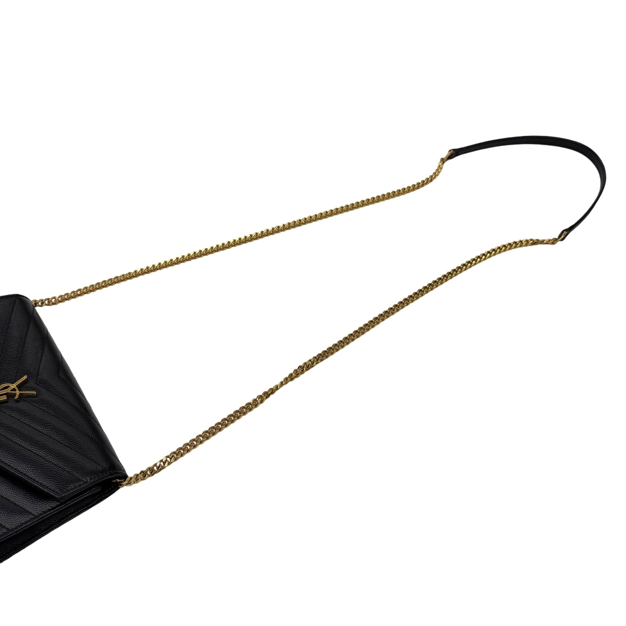 Saint Laurent Black Chain/Shoulder Wallet (Pre-Owned)