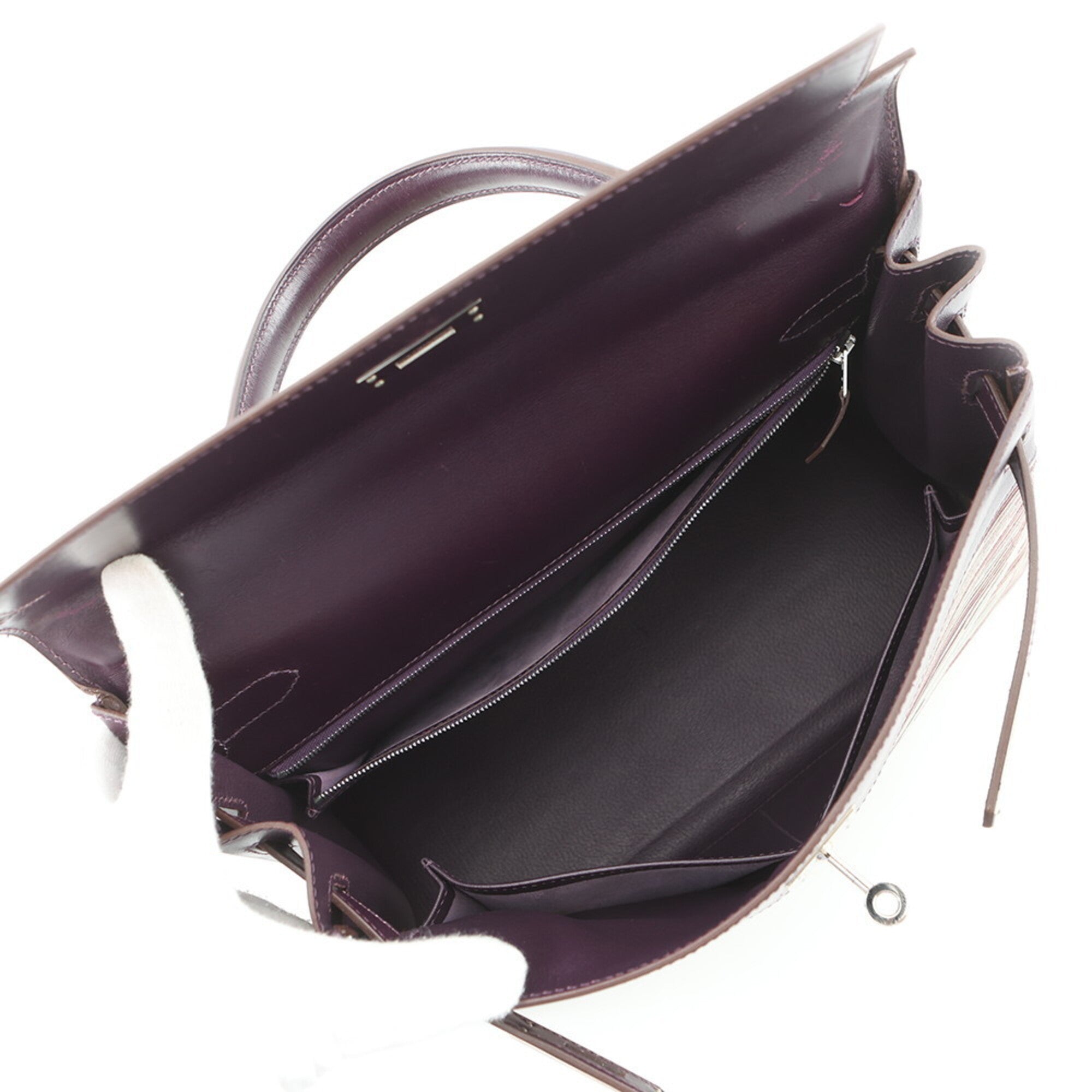 Hermes Multi-Color Raisin Box Calf Leather Leather Handbag (Pre-Owned)