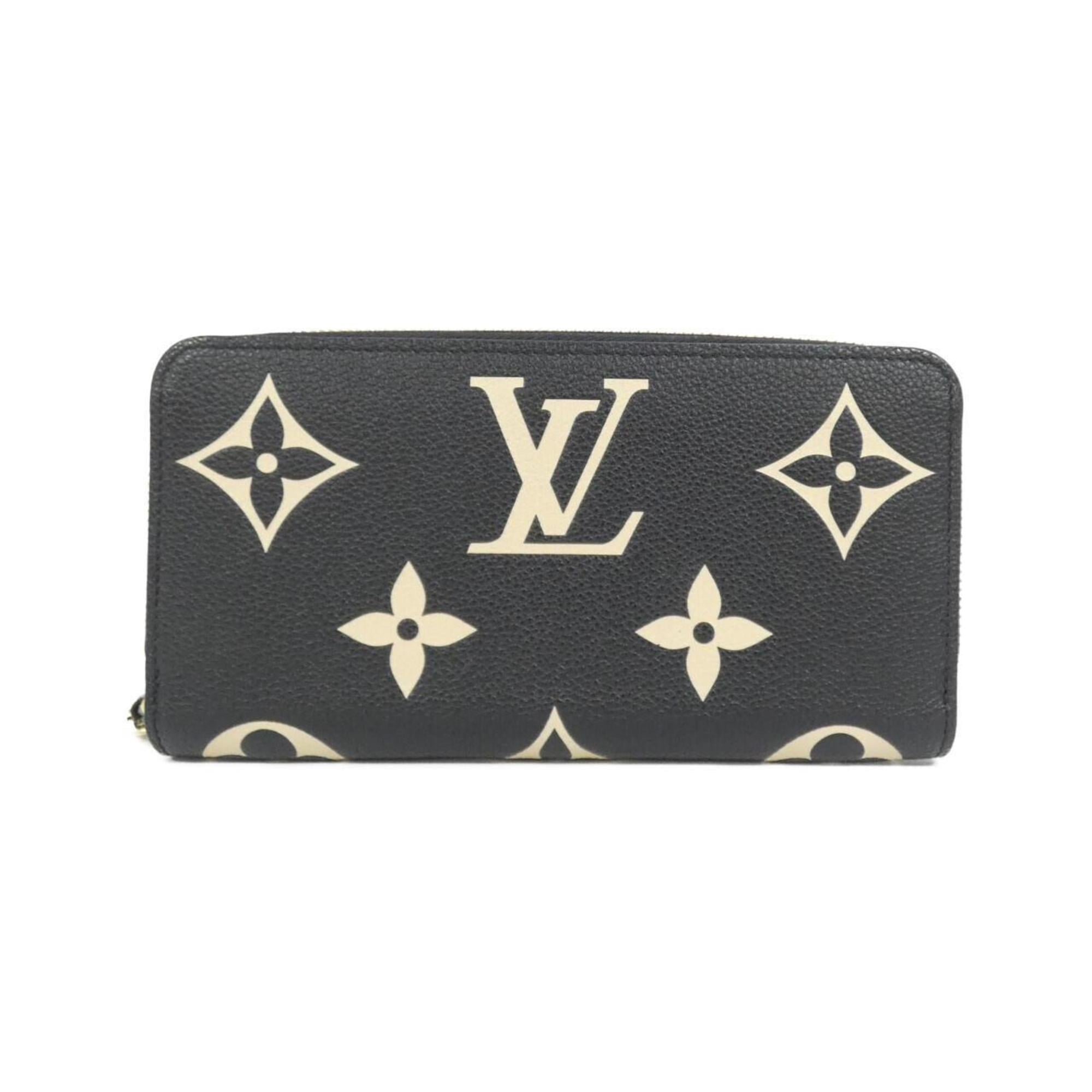 Louis Vuitton Beige Black Monogram Empreinte Long Wallet (Bi-Fold) (Pre-Owned)