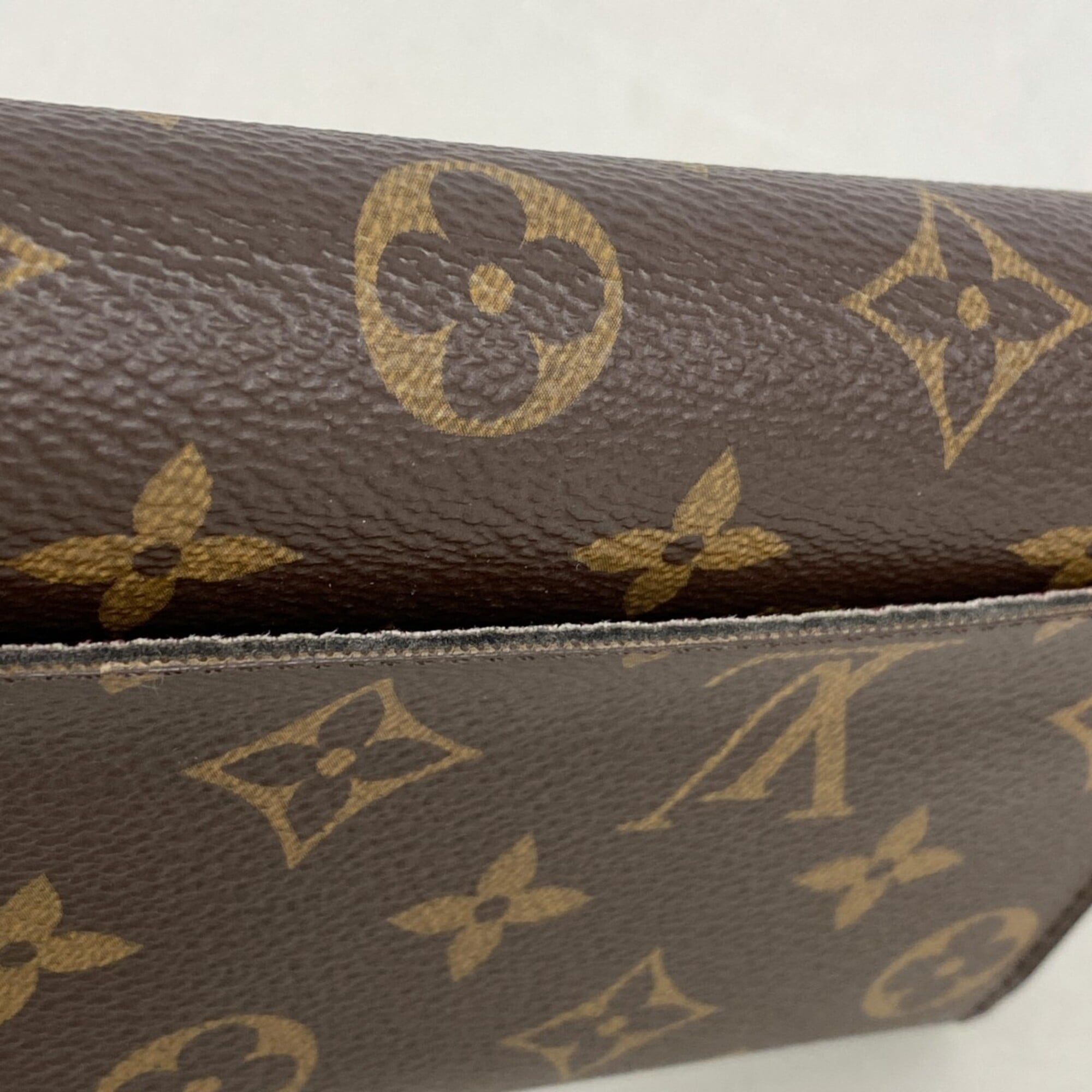 Louis Vuitton Brown Fuchsia Long Wallet (Bi-Fold) (Pre-Owned)