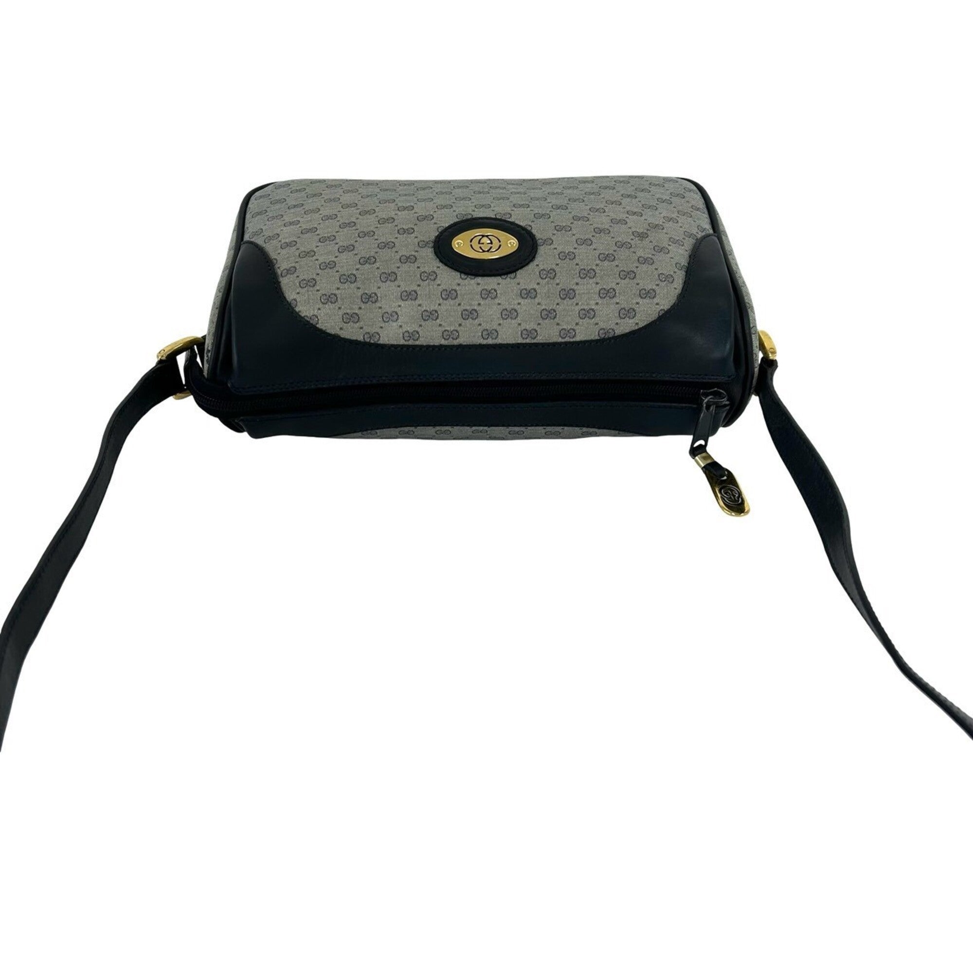 Gucci Navy Leather Pvc Pochette Shoulder Bag (Pre-Owned)