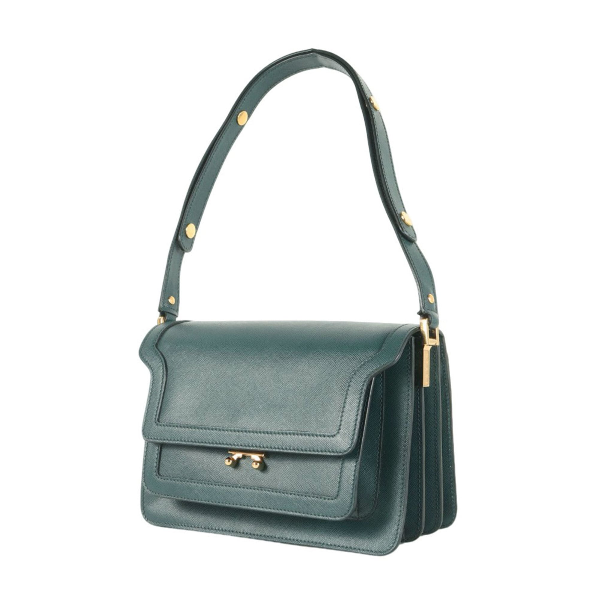 Marni Green Leather Shoulder Bag (Pre-Owned)