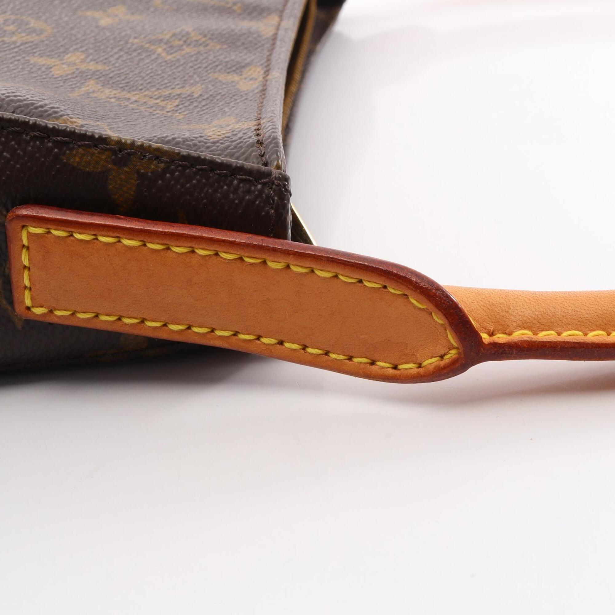 Louis Vuitton Brown Monogram Coated Canvas Leather Handbag Shoulder Bag (Pre-Owned)