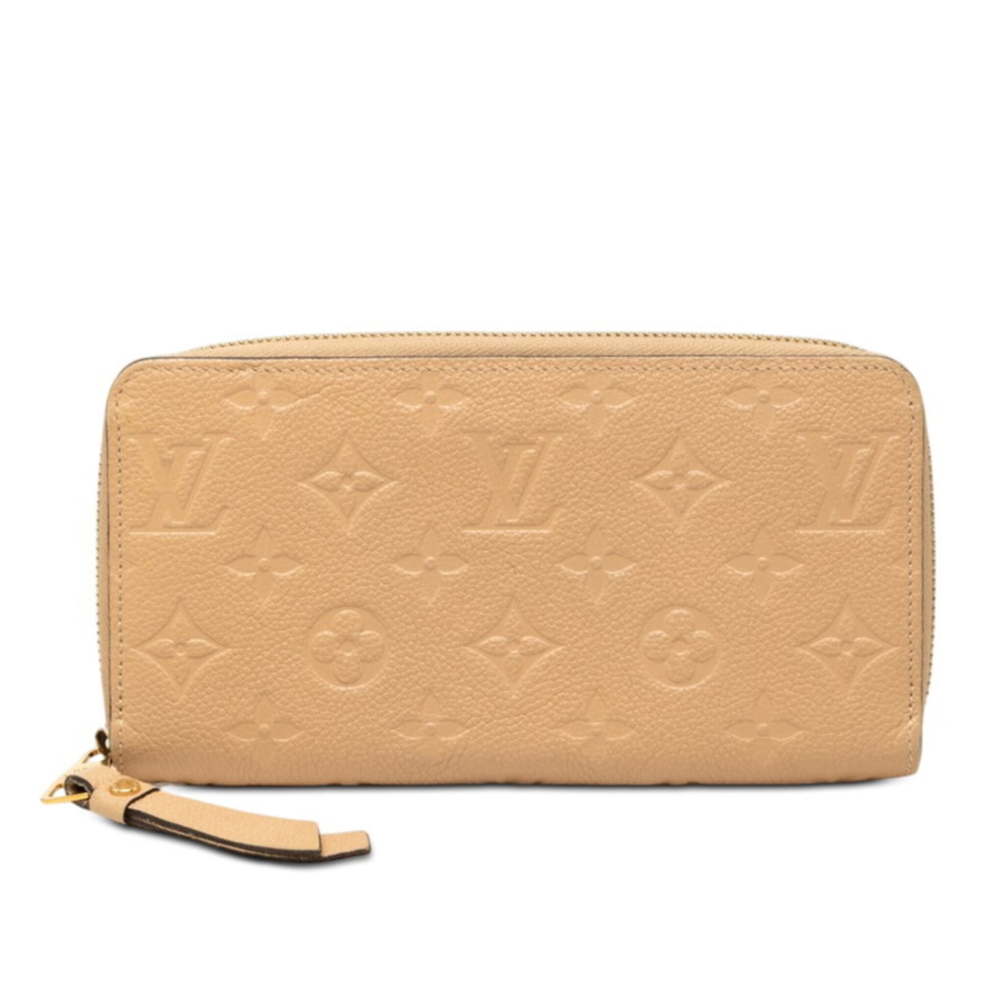 Louis Vuitton Monogram Empreinte Beige Leather Long Wallet (Bi-Fold) (Pre-Owned)