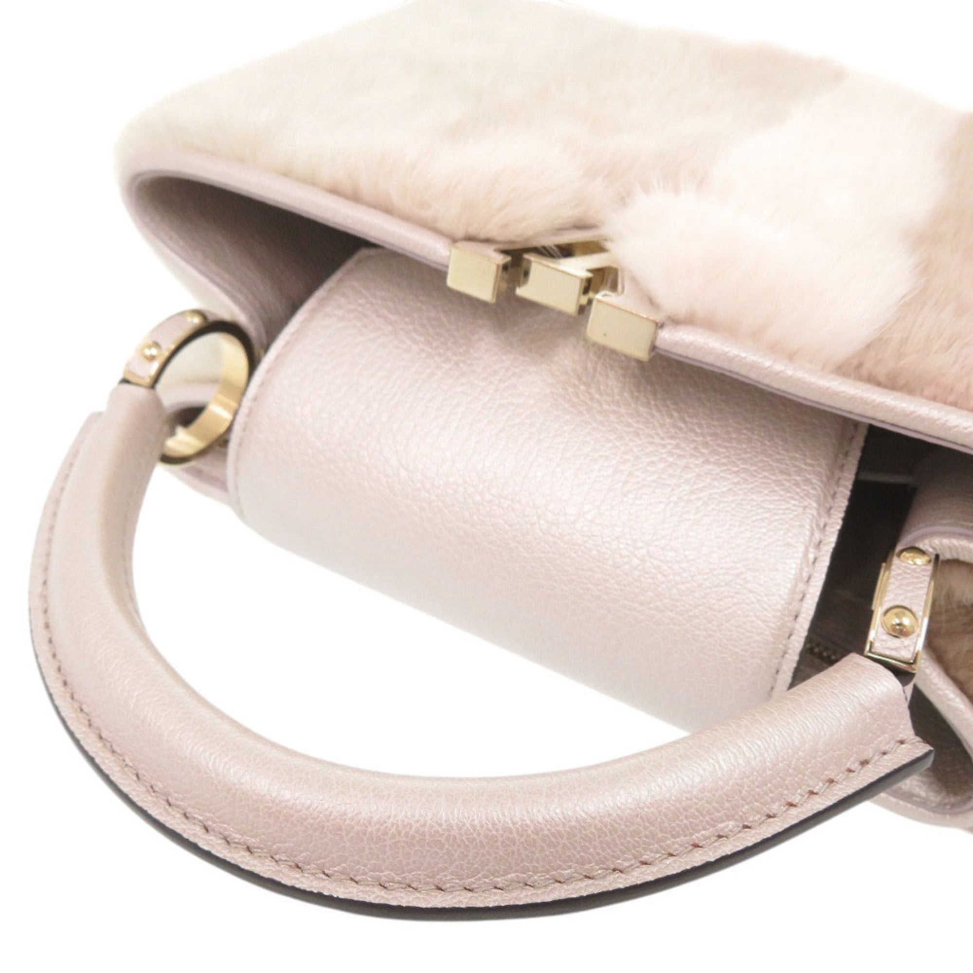 Louis Vuitton Champagne Pink Leather Handbag (Pre-Owned)
