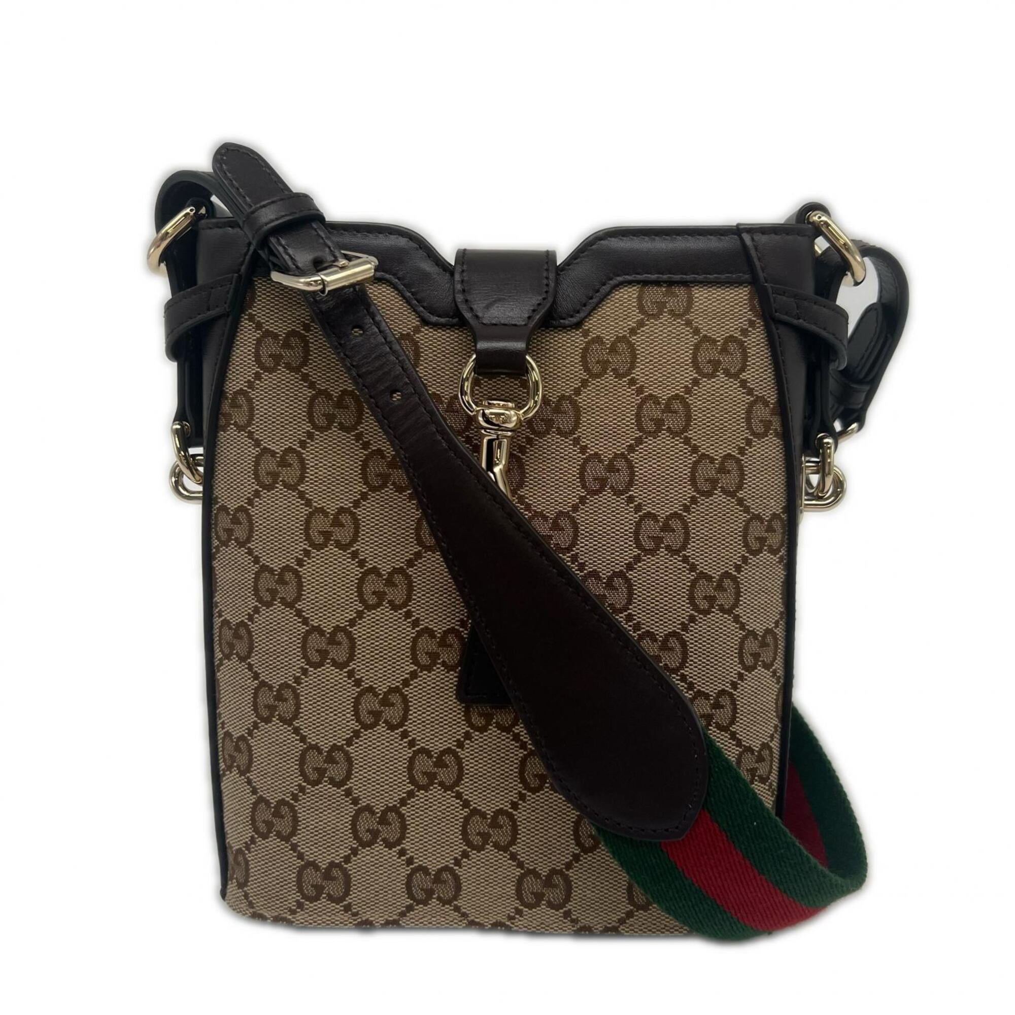 Gucci Gg Canvas Beige Brown Multi-Color Gg Canvas Shoulder Bag (Pre-Owned)