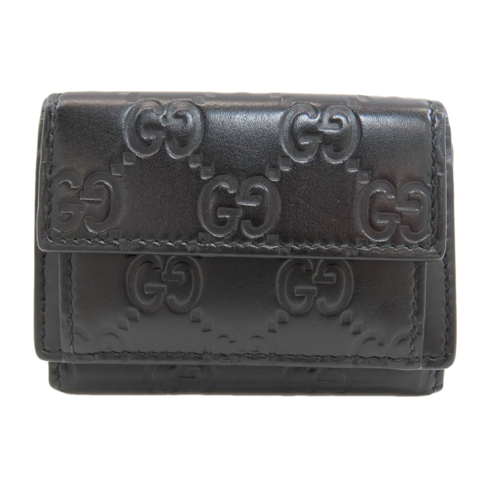 Gucci Black Leather Wallet (Tri-Fold) (Pre-Owned)