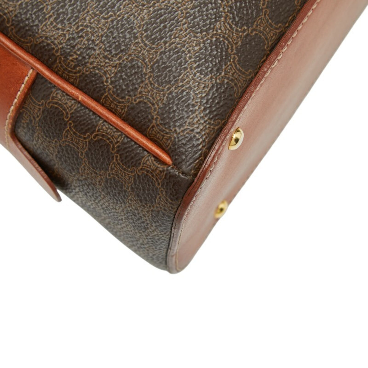 Celine Macadam Brown Pvc Leather Handbag (Pre-Owned)