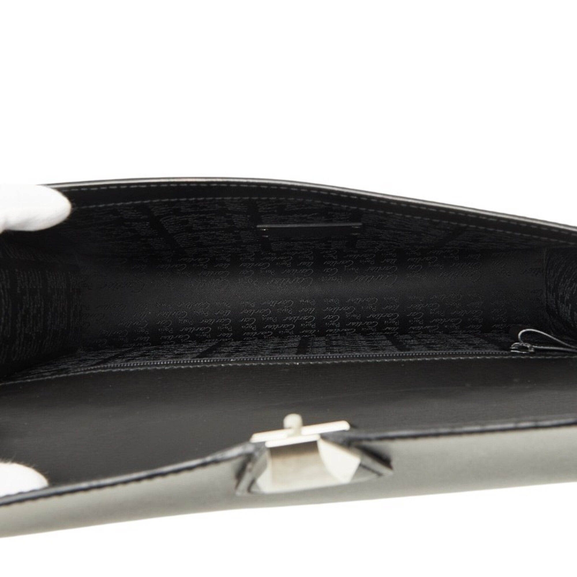 Cartier Black Leather Clutch Bag (Pre-Owned)