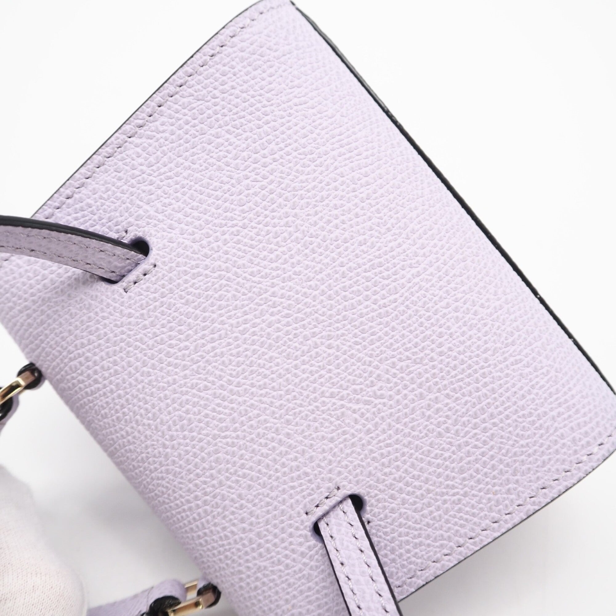 Valextra Purple Leather Shoulder Bag (Pre-Owned)