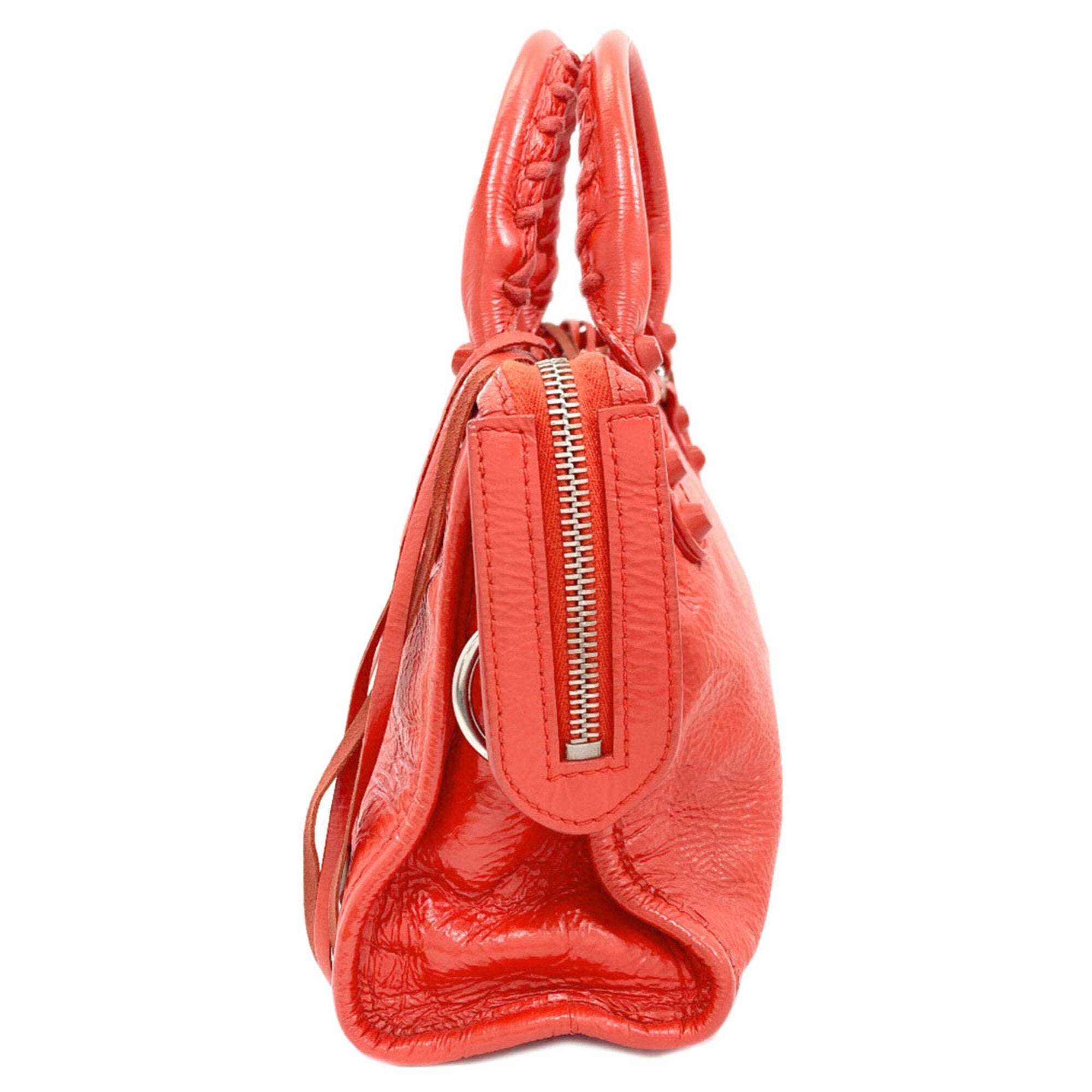 Balenciaga Red Color Leather Handbag (Pre-Owned)