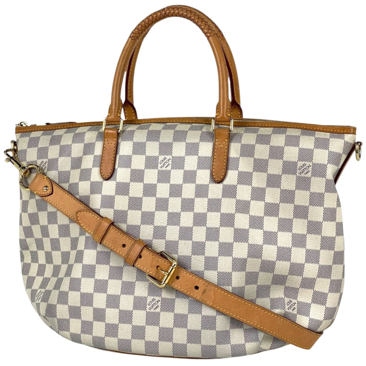 Louis Vuitton White Damier Azur Handbag (Pre-Owned)