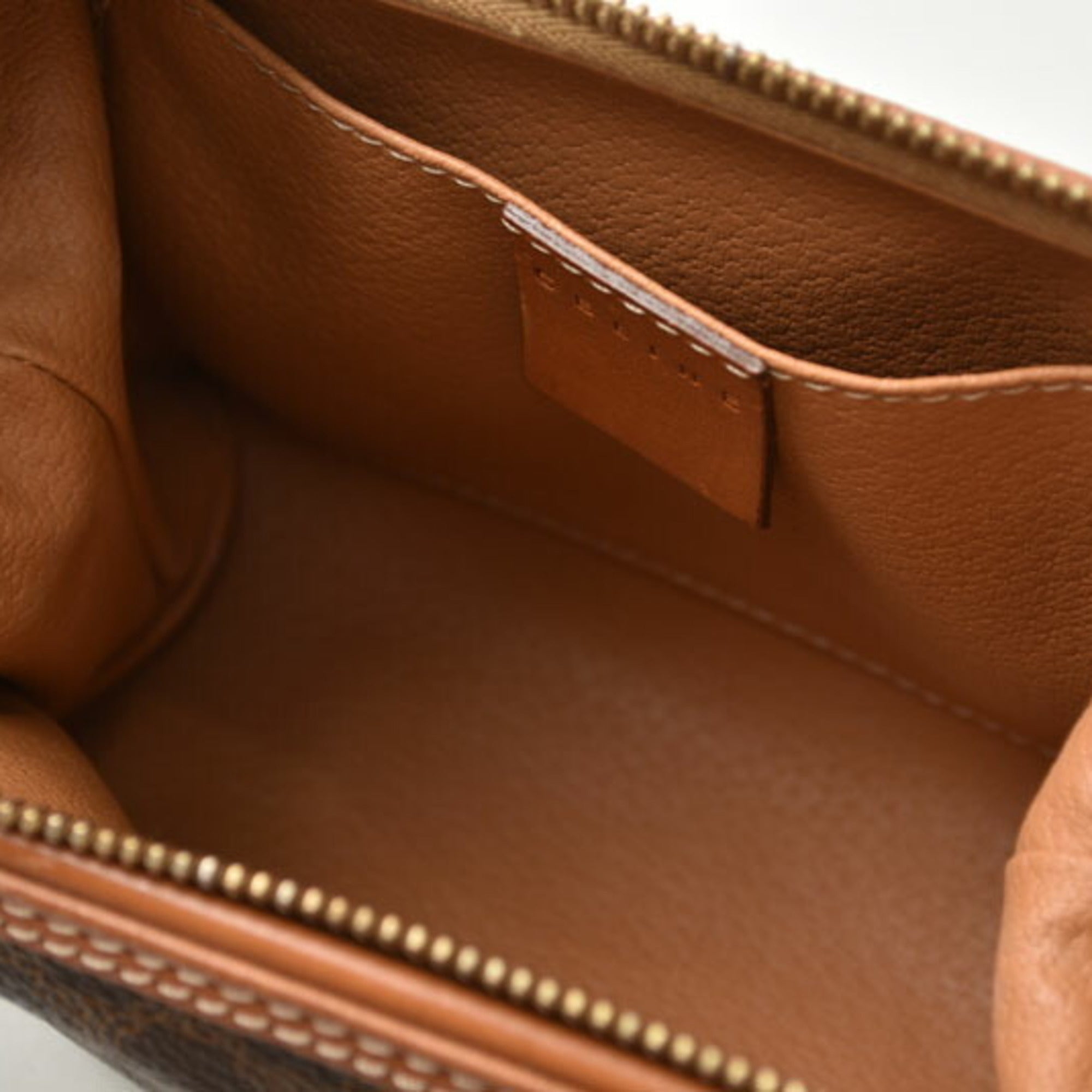 Celine Macadam Dark Brown Pvc Pouch (Pre-Owned)