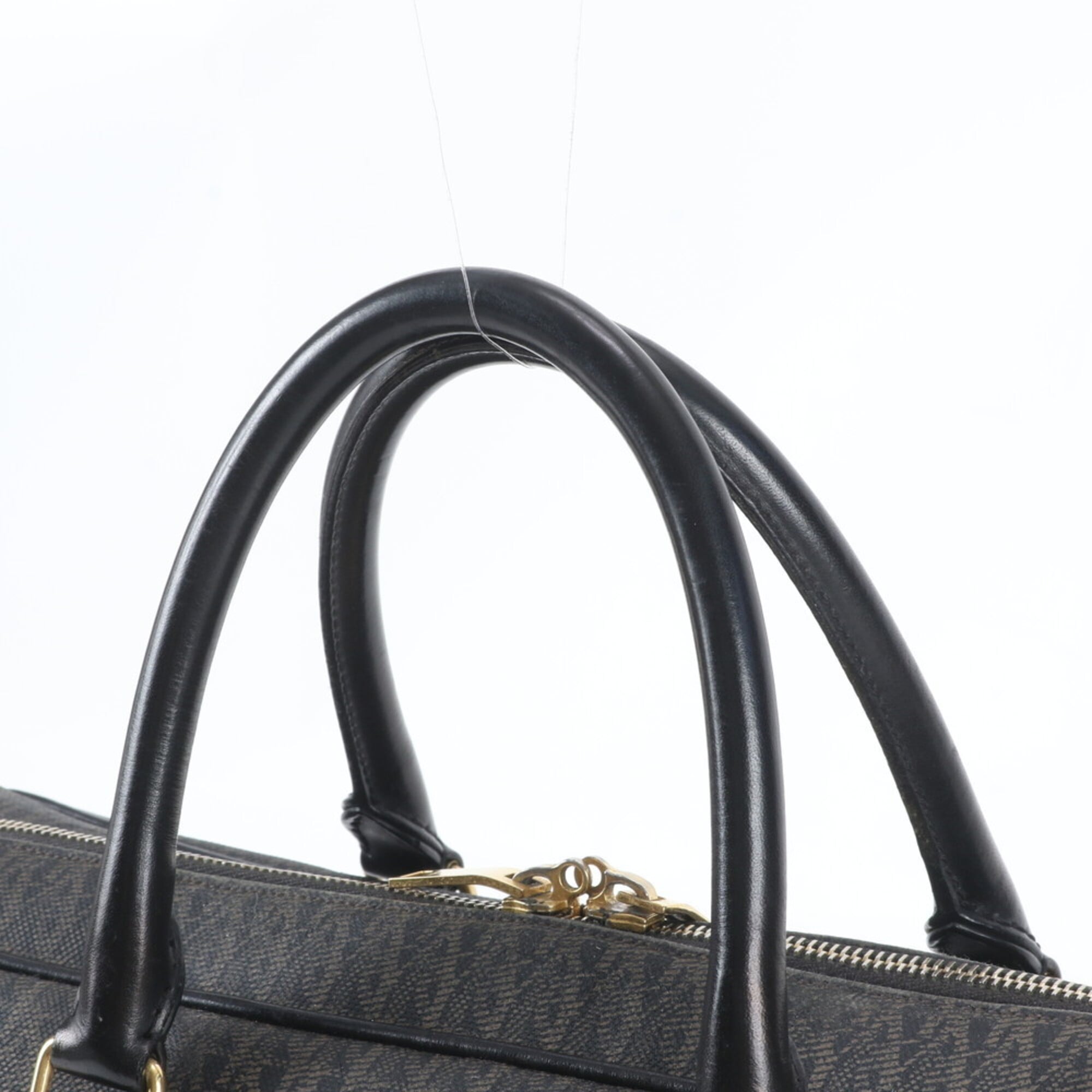 Saint Laurent Black Leather Coated Canvas Briefcase (Pre-Owned)