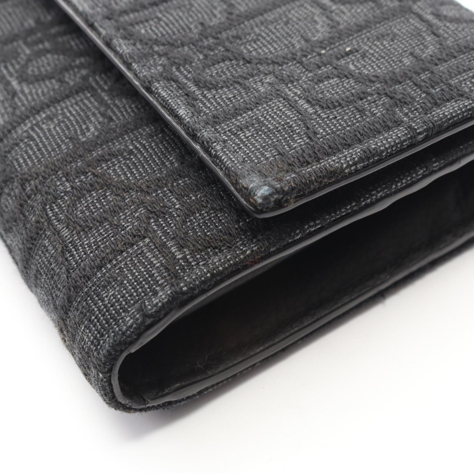 Christian Dior Black Canvas Long Wallet (Bi-Fold) (Pre-Owned)