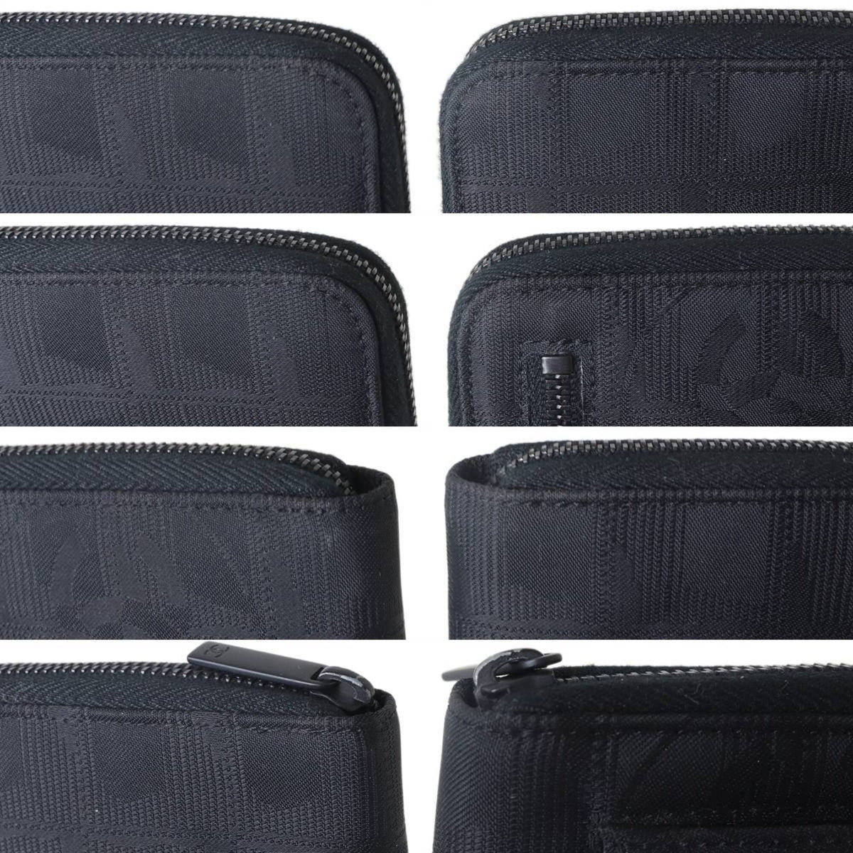 Chanel New Travel Line Black Long Wallet (Bi-Fold) (Pre-Owned)