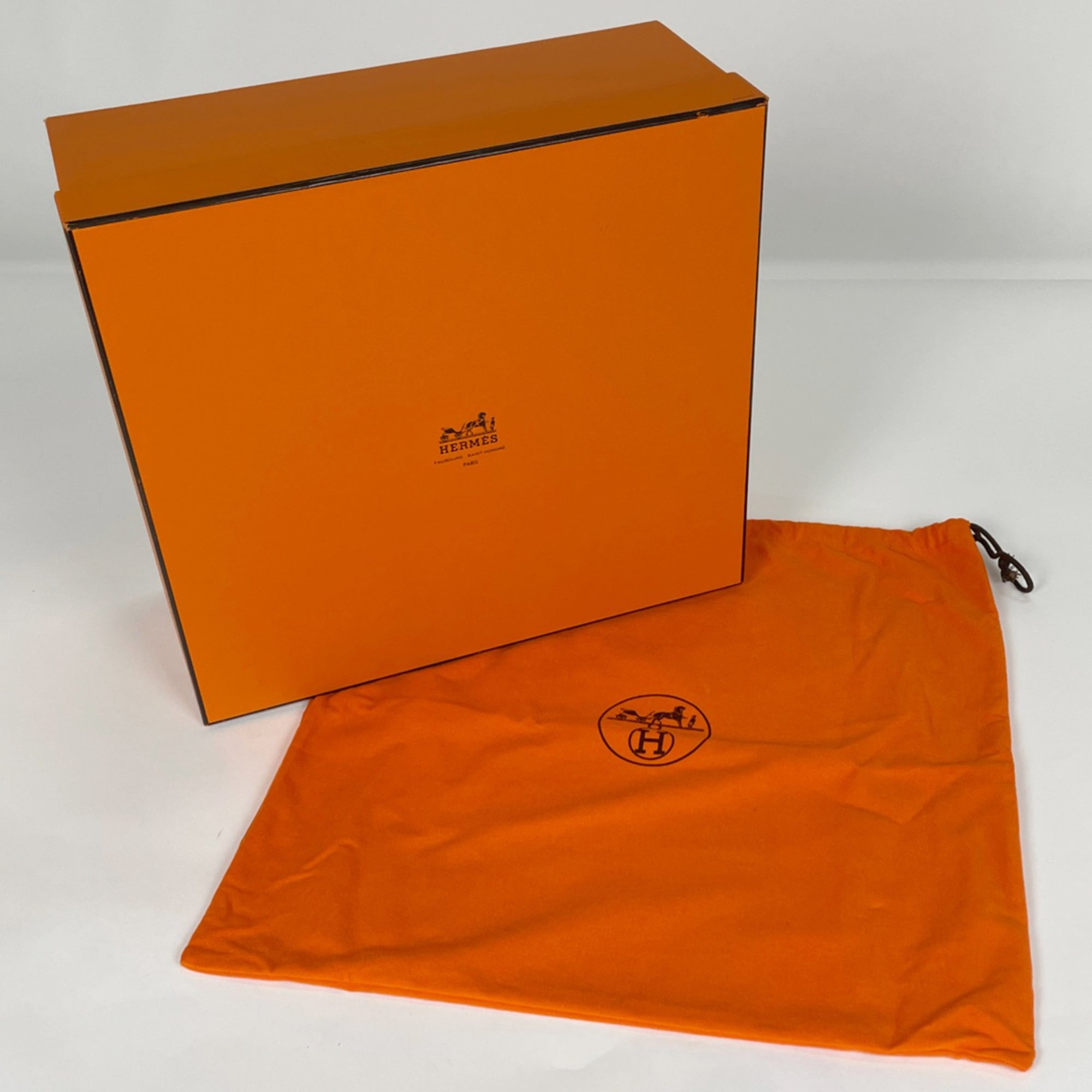 Hermes Her Bag Havane Toile Officier Toile H Vache Leather Handbag (Pre-Owned)
