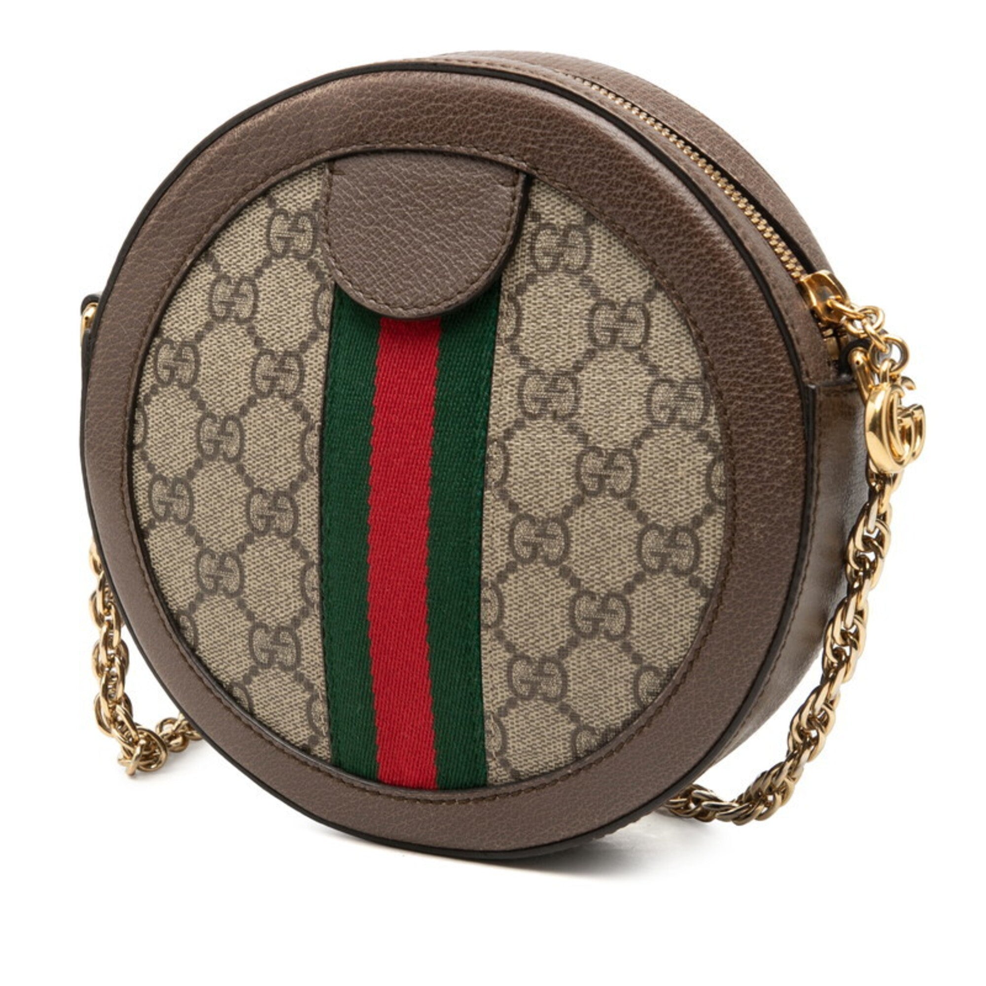 Gucci Beige Brown Pvc Leather Shoulder Bag (Pre-Owned)