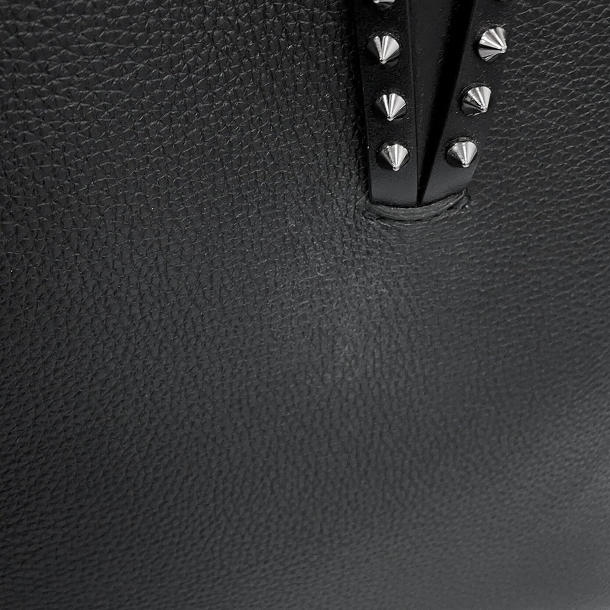 Christian Louboutin Black Leather Handbag Tote Bag (Pre-Owned)
