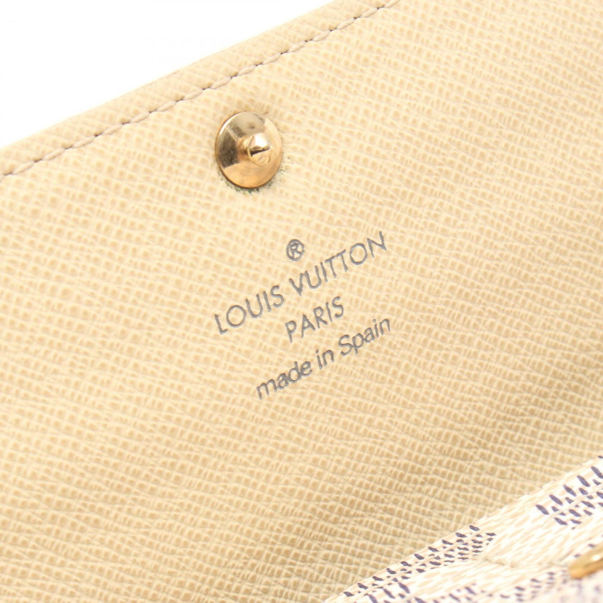 Louis Vuitton White Damier Azur Long Wallet (Bi-Fold) (Pre-Owned)