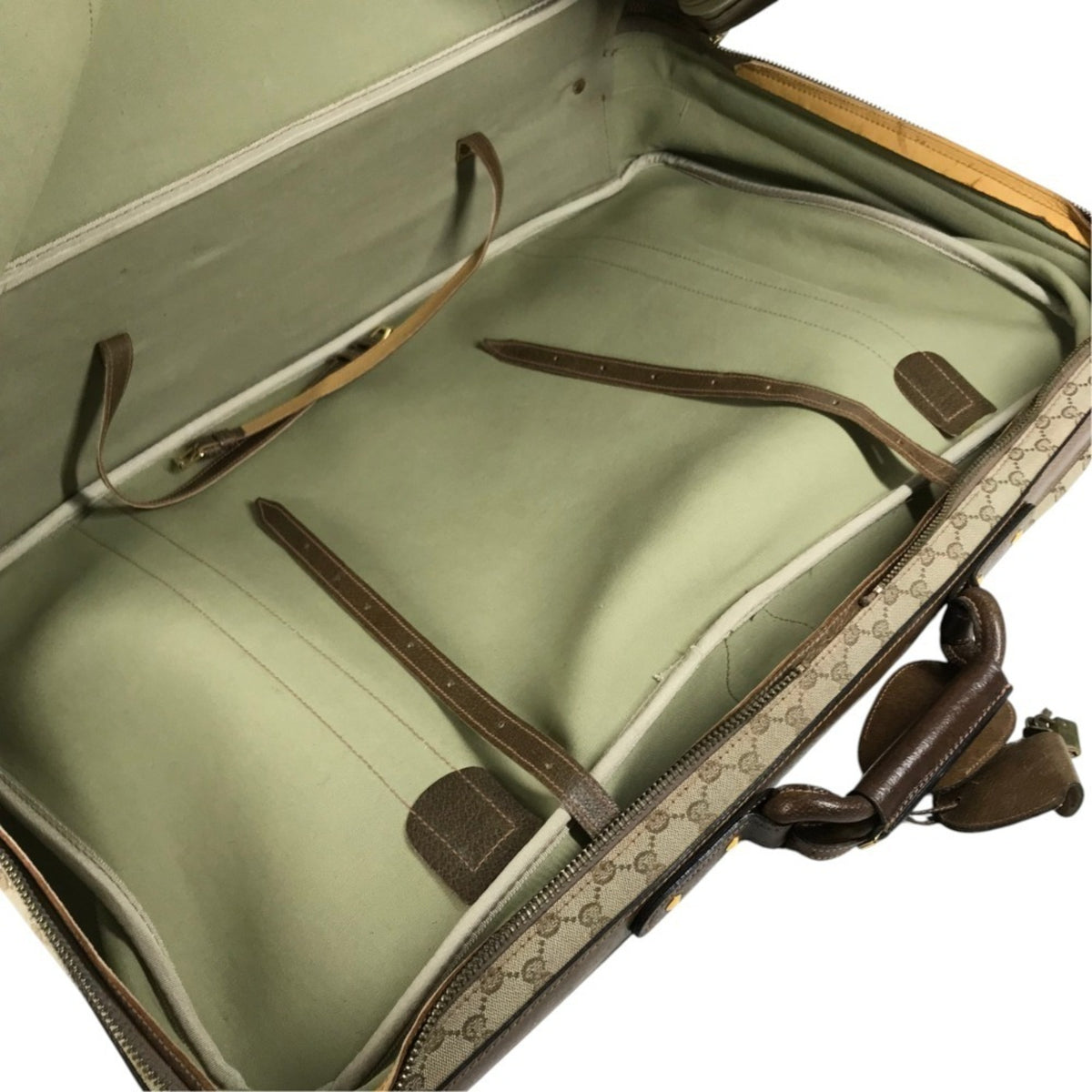 Gucci Beige Gg Supreme Leather Boston Bag (Pre-Owned)