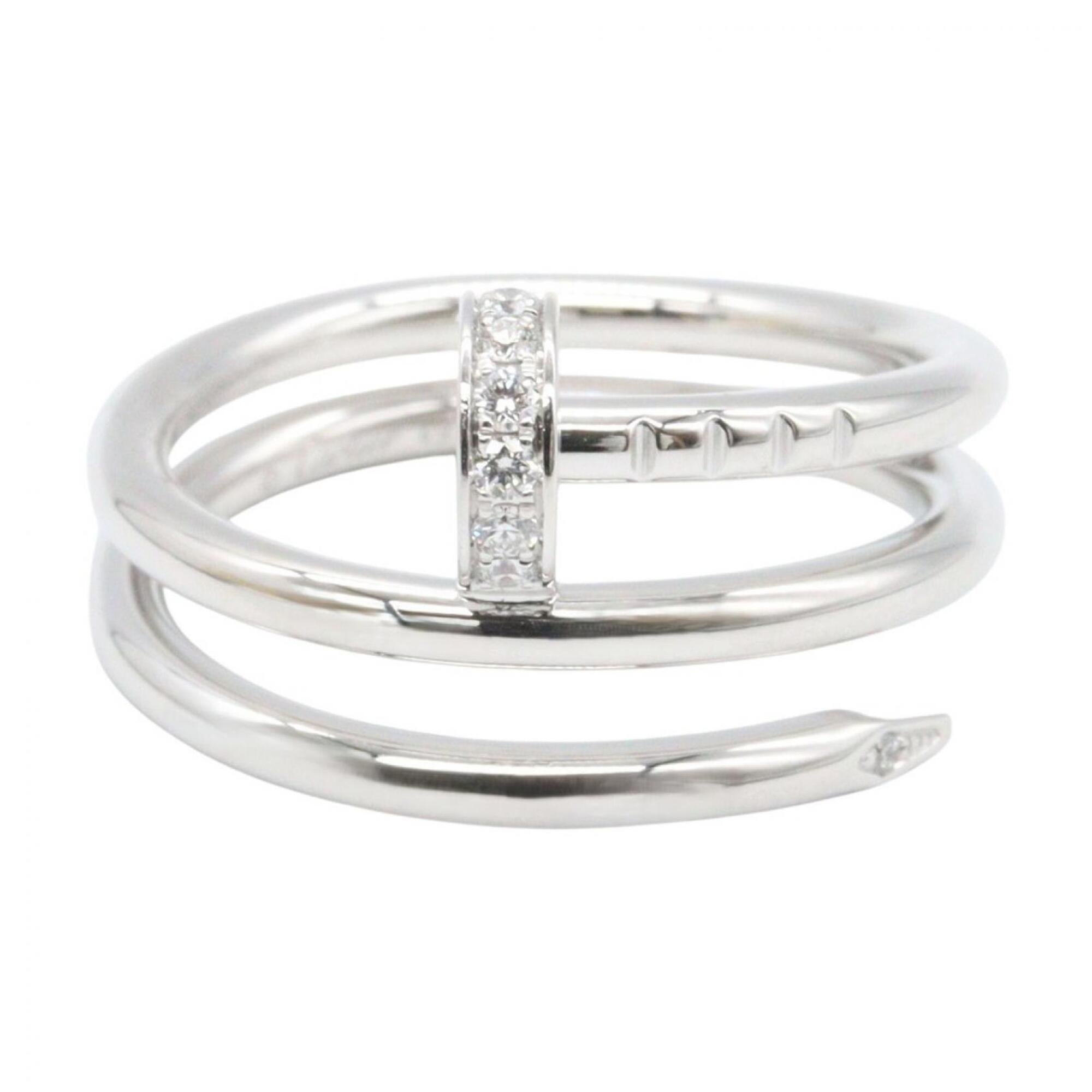Cartier Silver Clear White Gold (18K) Band Ring (Pre-Owned)