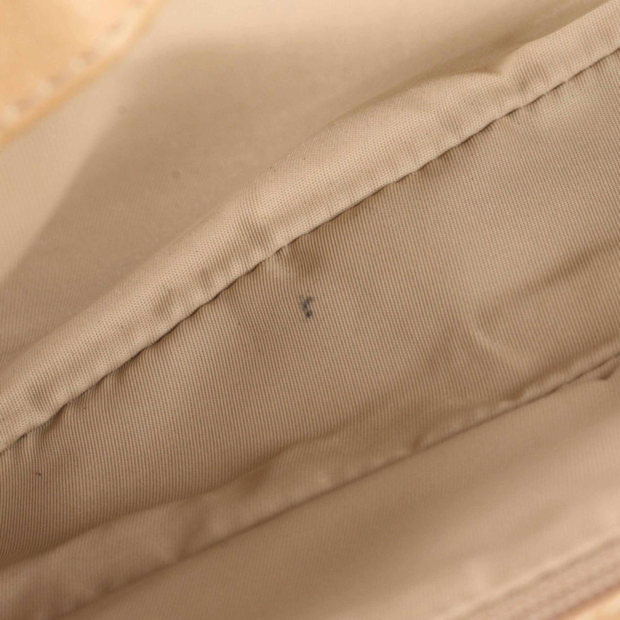 Christian Dior Beige Brown Leather Canvas Shoulder Bag Tote Bag (Pre-Owned)