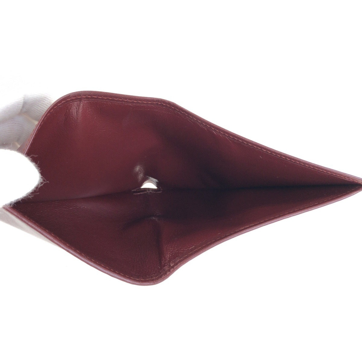 Cartier Wine Red Leather Wallet (Bi-Fold) (Pre-Owned)